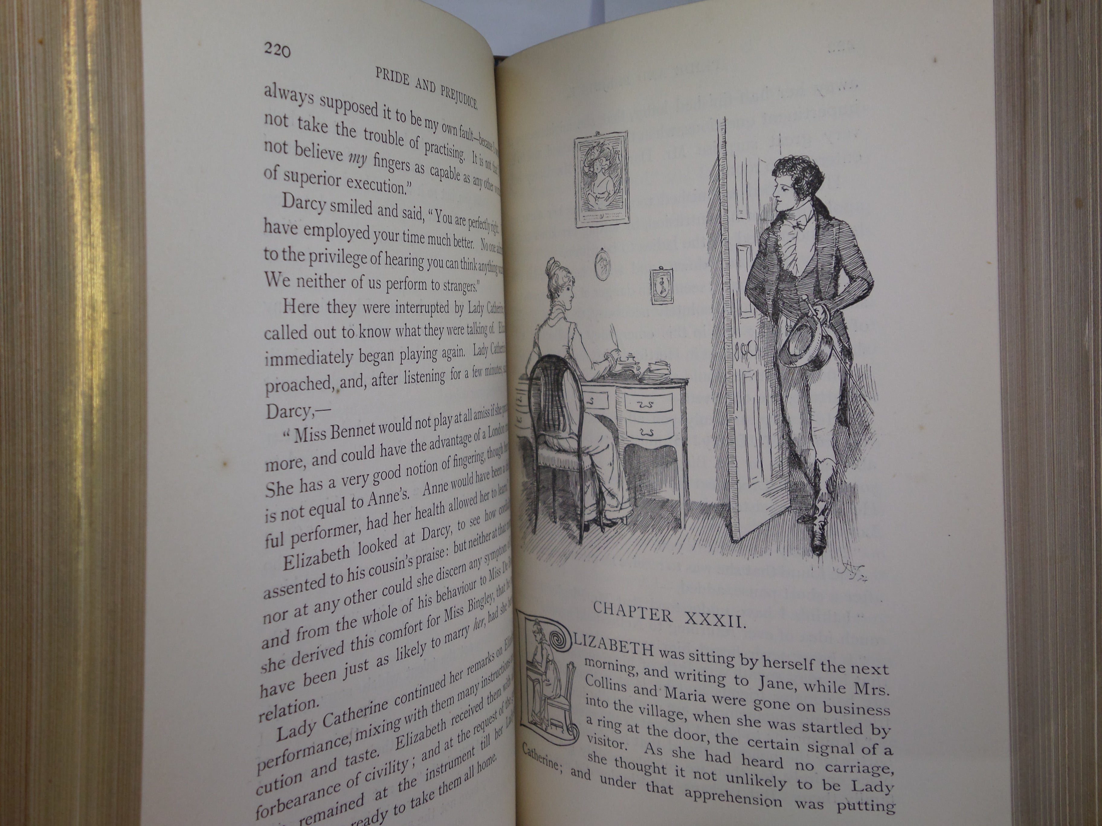 PRIDE AND PREJUDICE BY JANE AUSTEN 1895 PEACOCK EDITION FINELY BOUND BY TRUSLOVE & HANSON