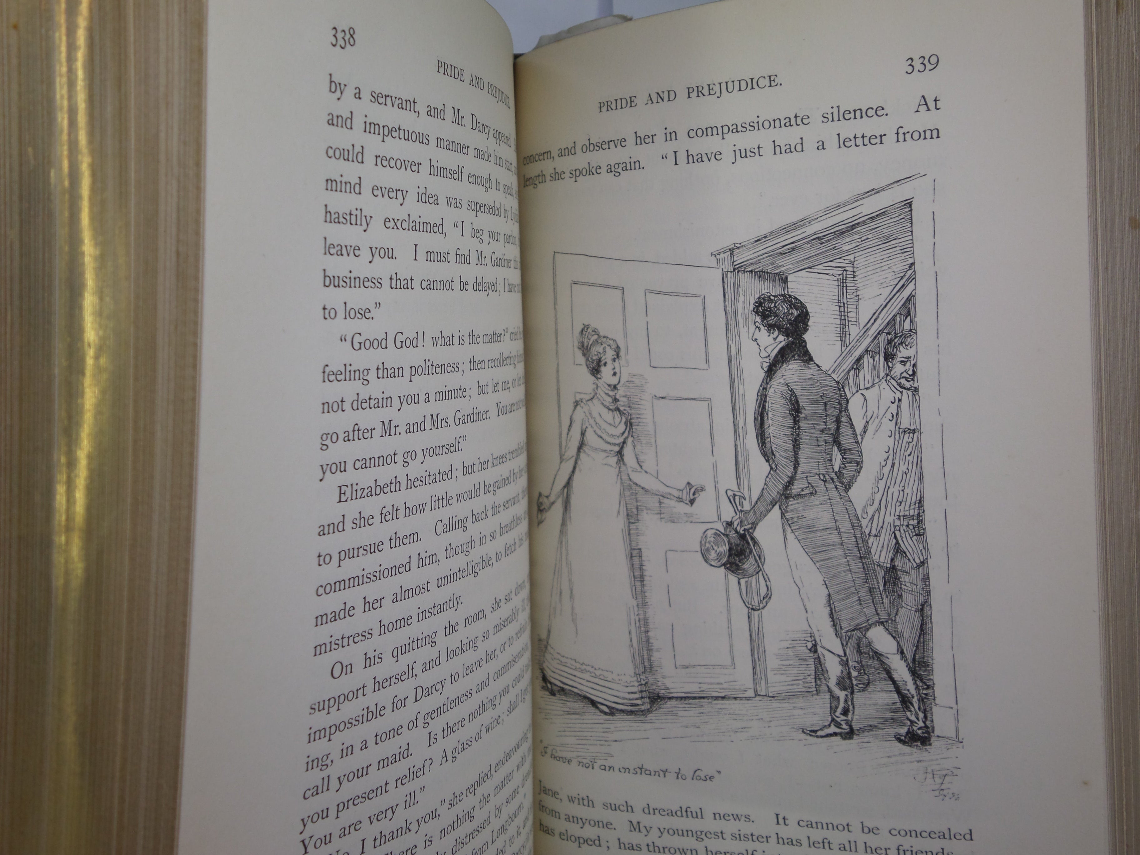 PRIDE AND PREJUDICE BY JANE AUSTEN 1895 PEACOCK EDITION FINELY BOUND BY TRUSLOVE & HANSON