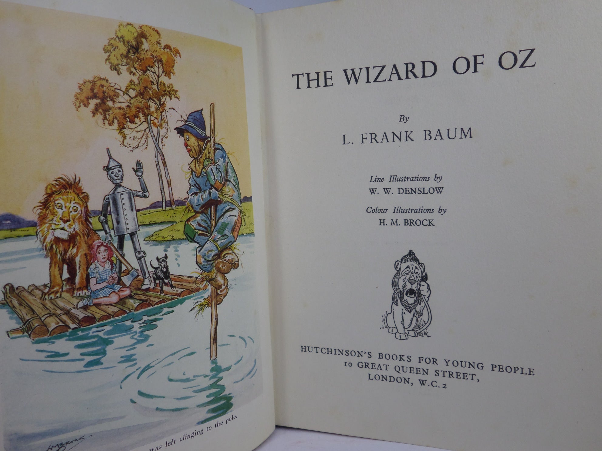 THE WIZARD OF OZ BY L. FRANK BAUM 1947 ILLUSTRATED BY W.W. DENSLOW & H.M. BROCK