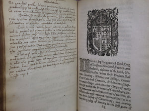 RARE SAMMELBAND 17TH CENTURY RELIGIOUS WORKS, ECCLESIASTICAL ARTICLES, ORDERS...