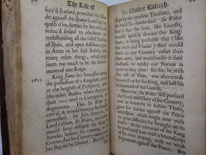 THE LIFE OF SIR WALTER RALEIGH WITH HIS TRYAL AT WINCHESTER 1677 LEATHER BINDING