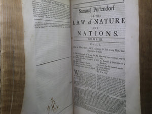 OF THE LAW OF NATURE AND NATIONS BY SAMUEL PUFENDORF 1717 THIRD EDITION