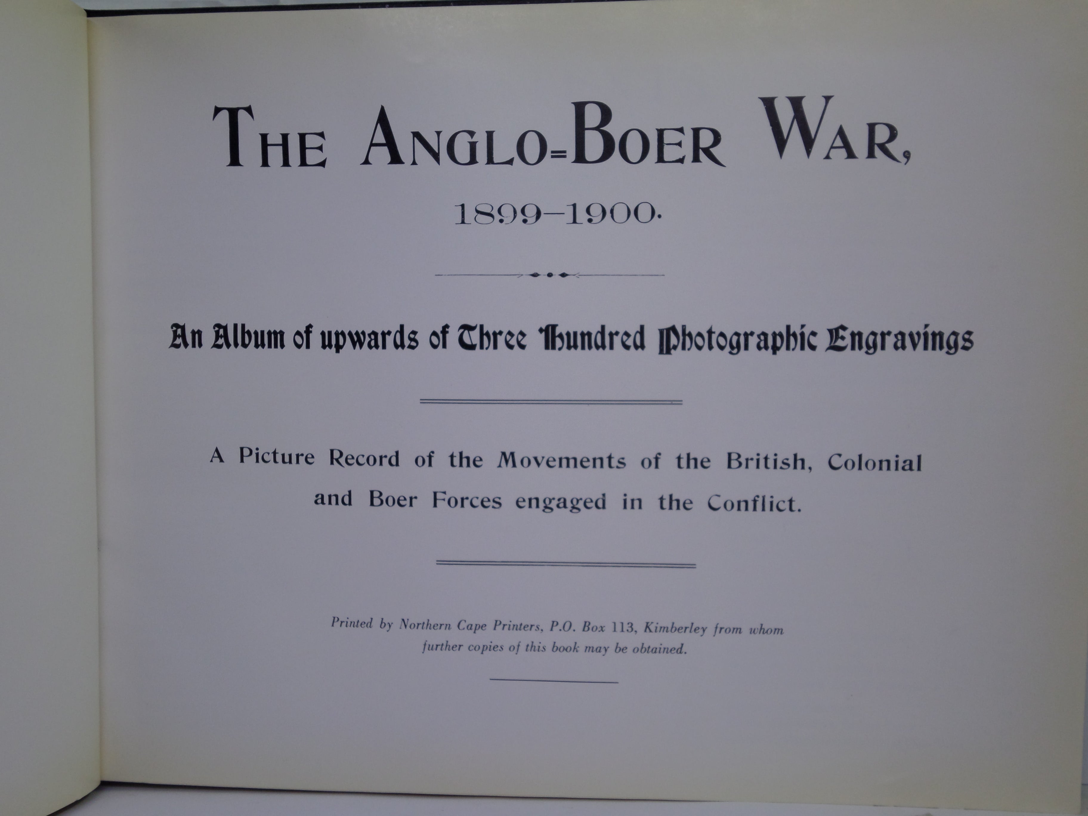 THE ANGLO-BOER WAR 1899-1900 AN ALBUM OF UPWARDS OF 300 PHOTOGRAPHIC ENGRAVINGS