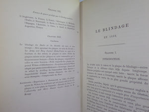 LE BLINDAGE EN 1888 TRANSLATED BY T. PREST, FINE LEATHER BINDING