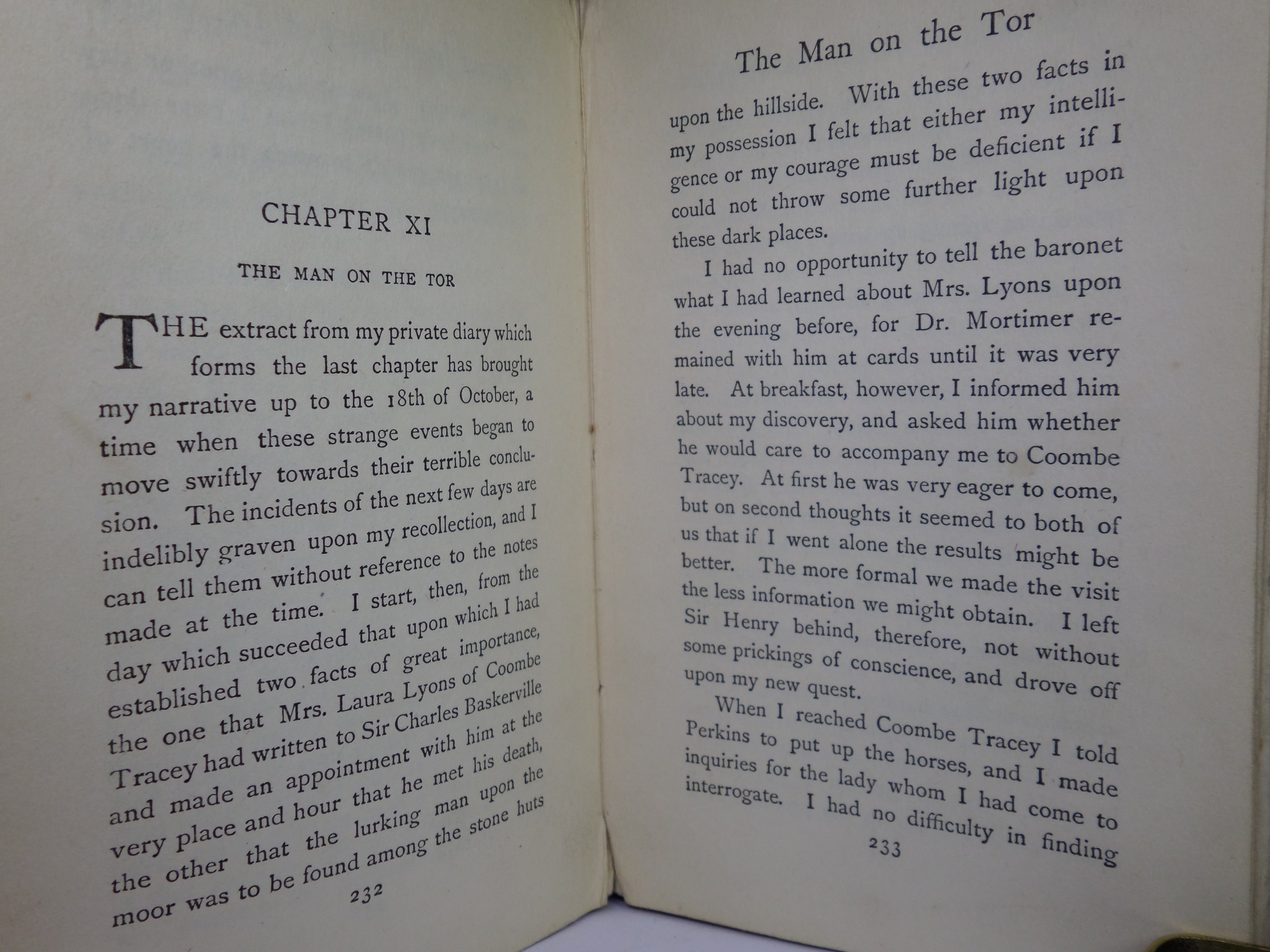 THE HOUND OF THE BASKERVILLES BY ARTHUR CONAN DOYLE 1902 FIRST EDITION