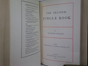 THE JUNGLE BOOK & SECOND JUNGLE BOOK BY RUDYARD KIPLING 1961-62 FINE BINDING BY HATCHARDS