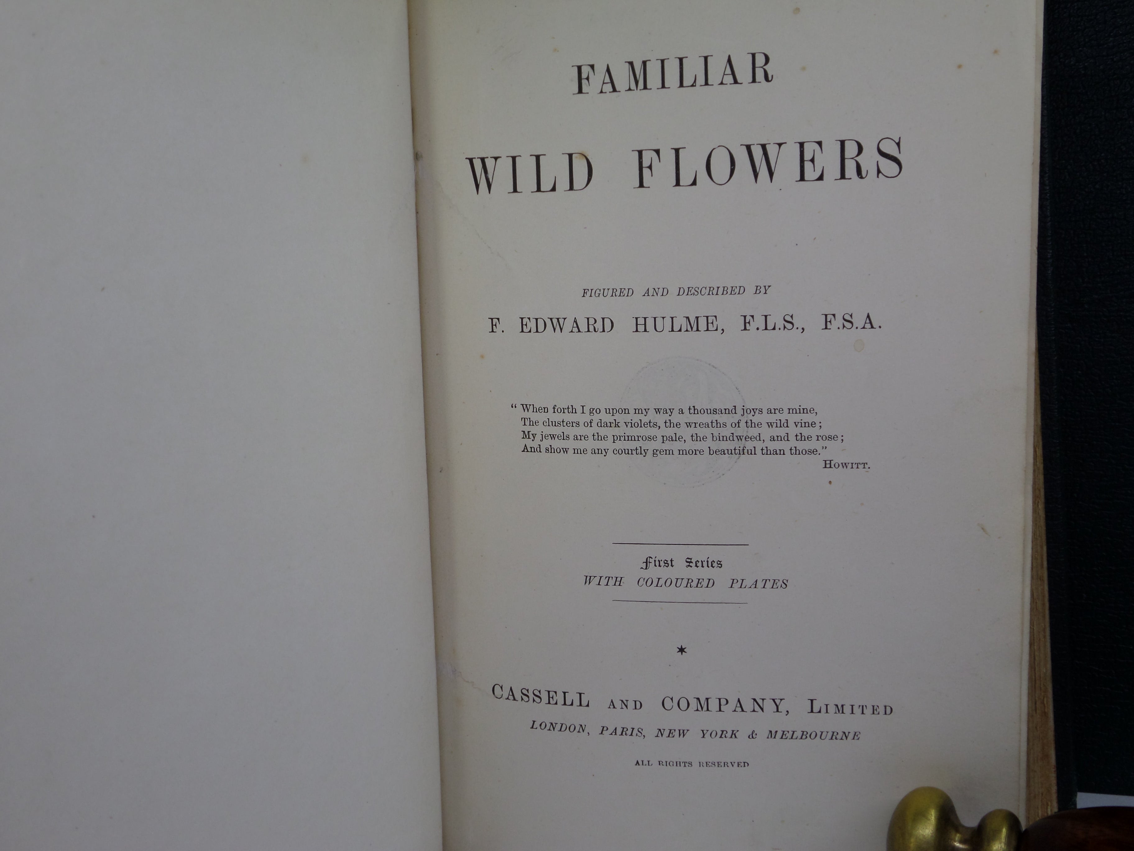 FAMILIAR WILD FLOWERS BY F. EDWARD HULME C. 1880 IN TWO VOLUMES, ILLUSTRATED