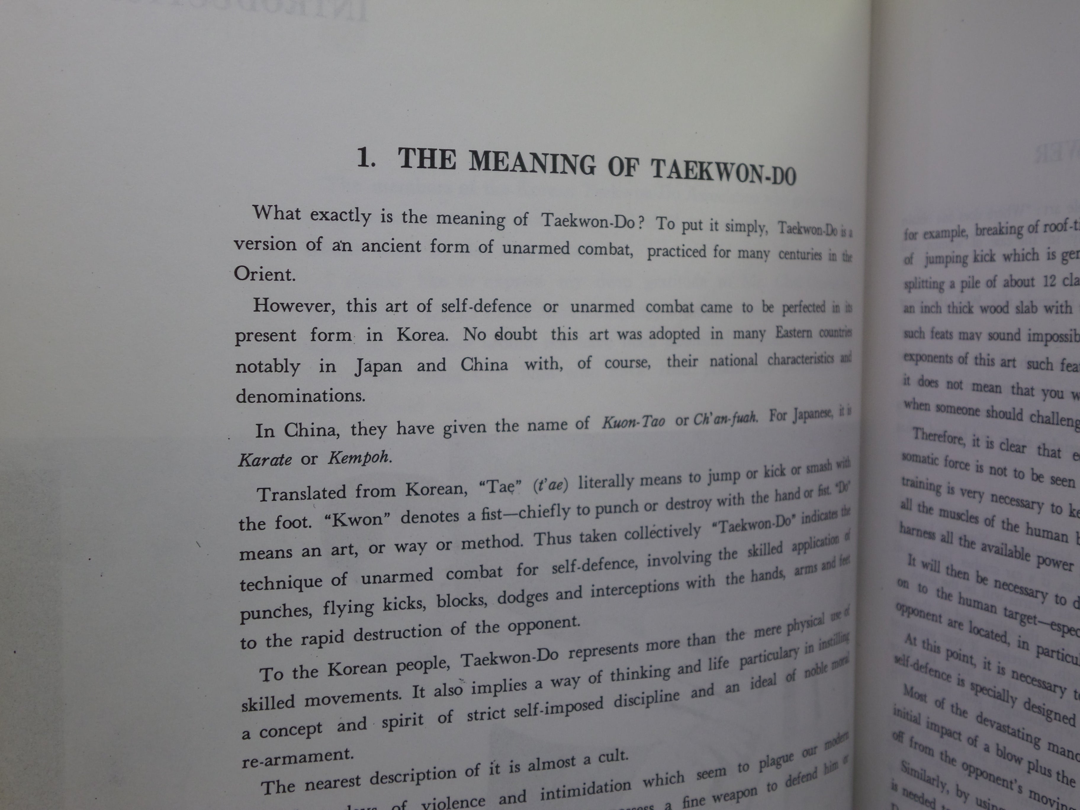 TAEKWON-DO: THE ART OF SELF-DEFENCE BY CHOI HONG HI 1965 FIRST EDITION HARDCOVER