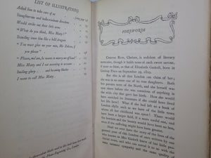 CRANFORD BY ELIZABETH GASKELL 1904 DELUXE VELLUM BINDING, C.E. BROCK ILLS.