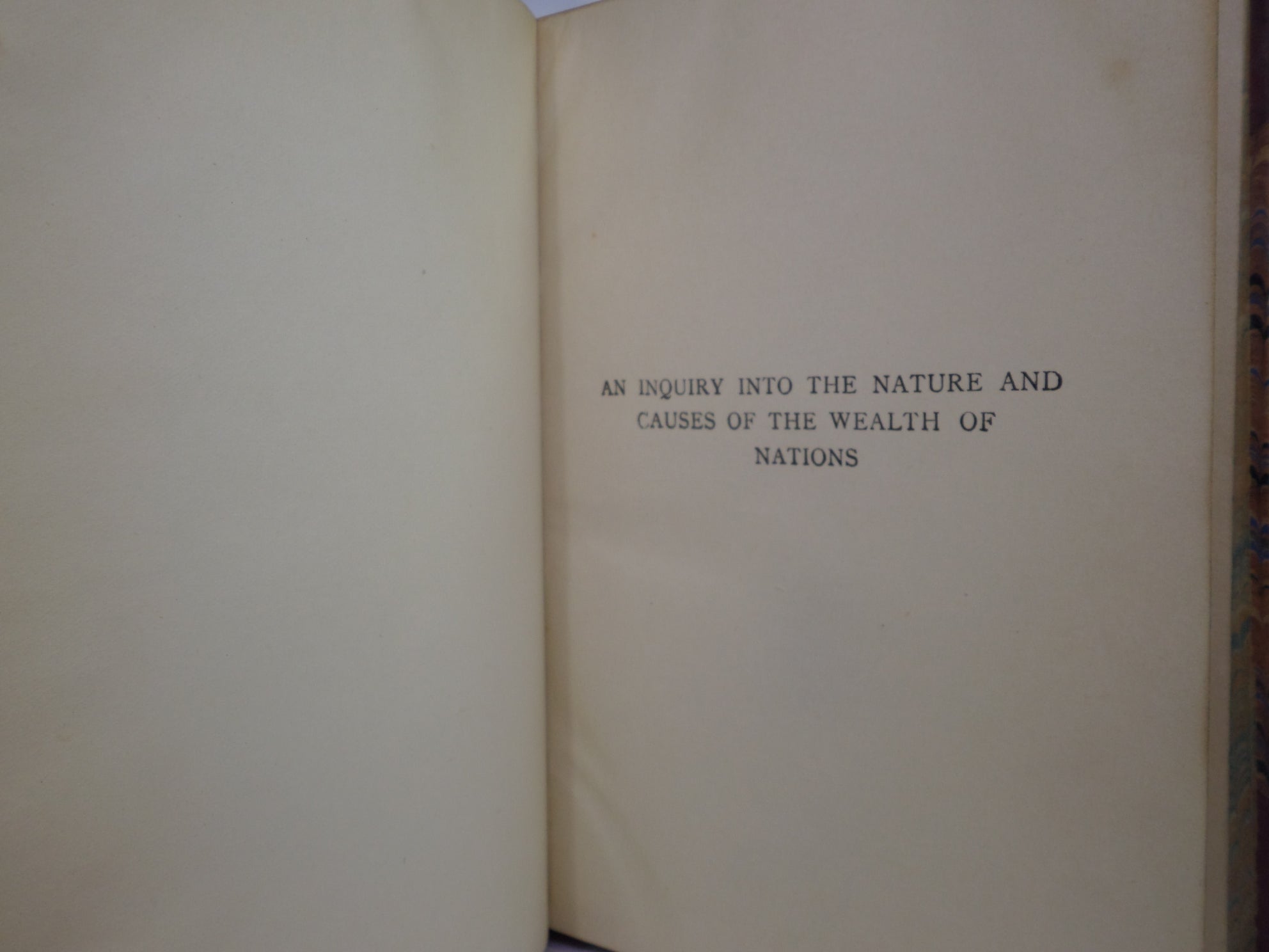 THE WEALTH OF NATIONS BY ADAM SMITH 1905 LEATHER BOUND