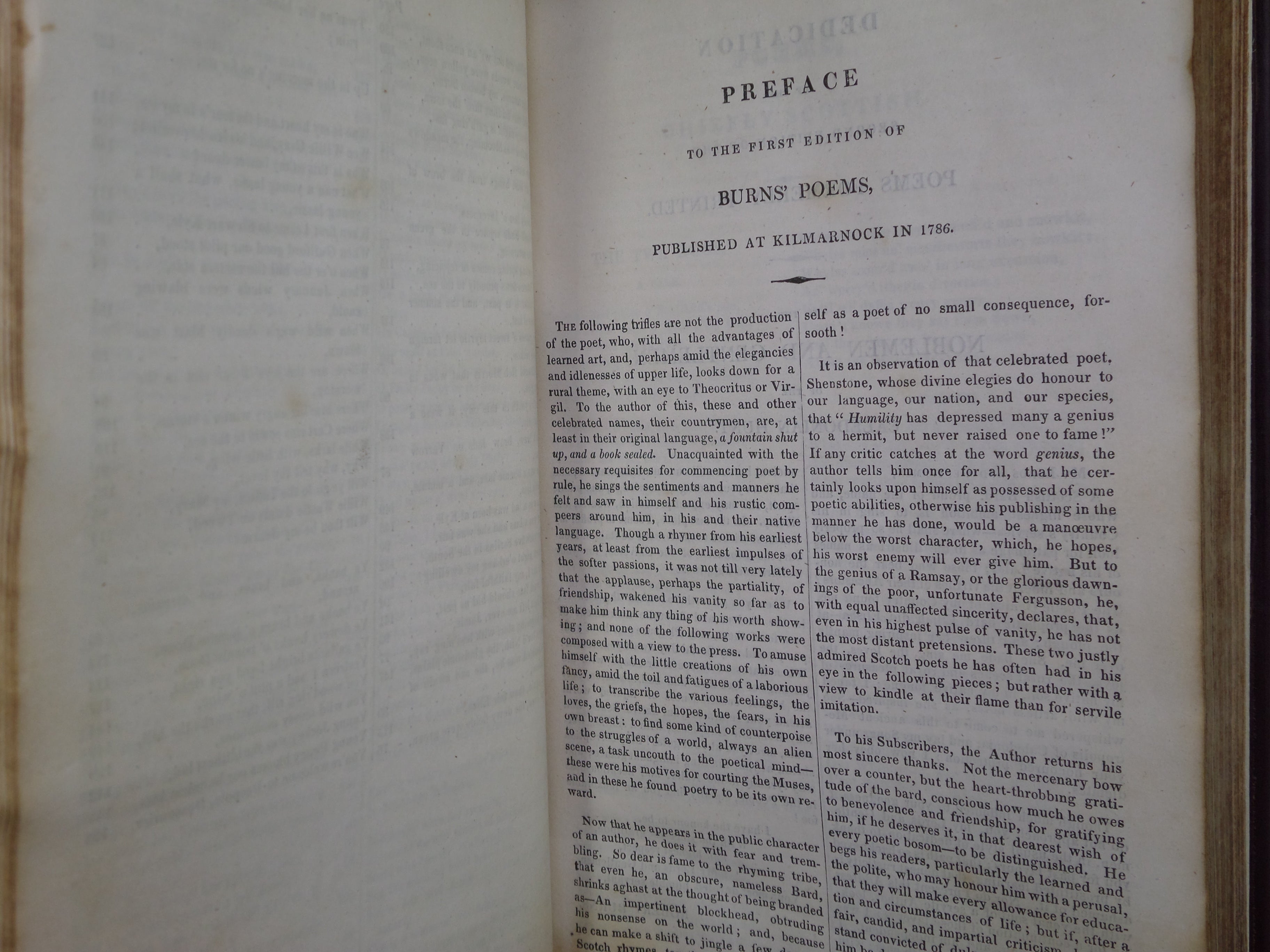 THE POETICAL WORKS OF ROBERT BURNS 1823 FINE LEATHER BINDING