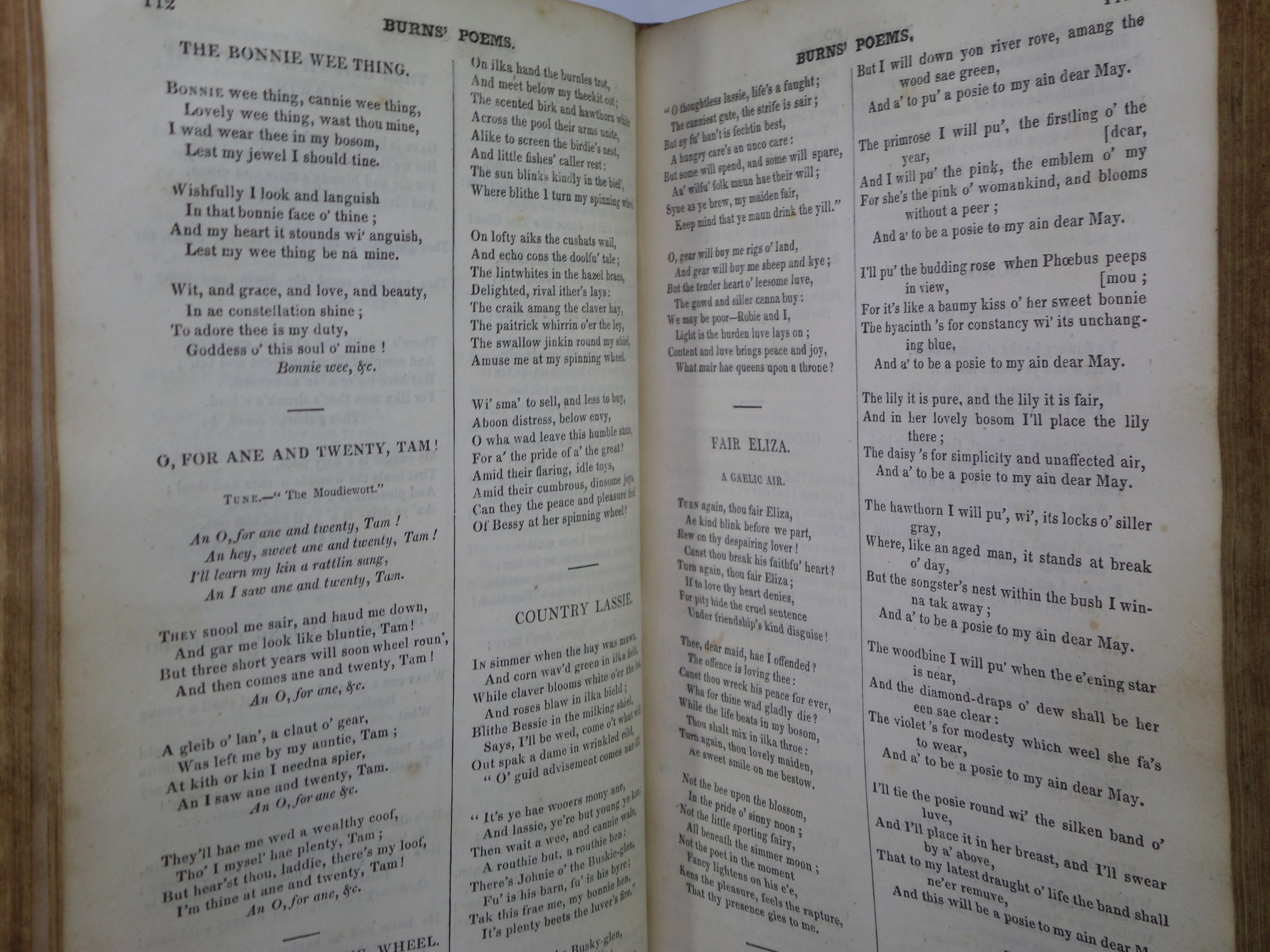 THE POETICAL WORKS OF ROBERT BURNS 1823 FINE LEATHER BINDING