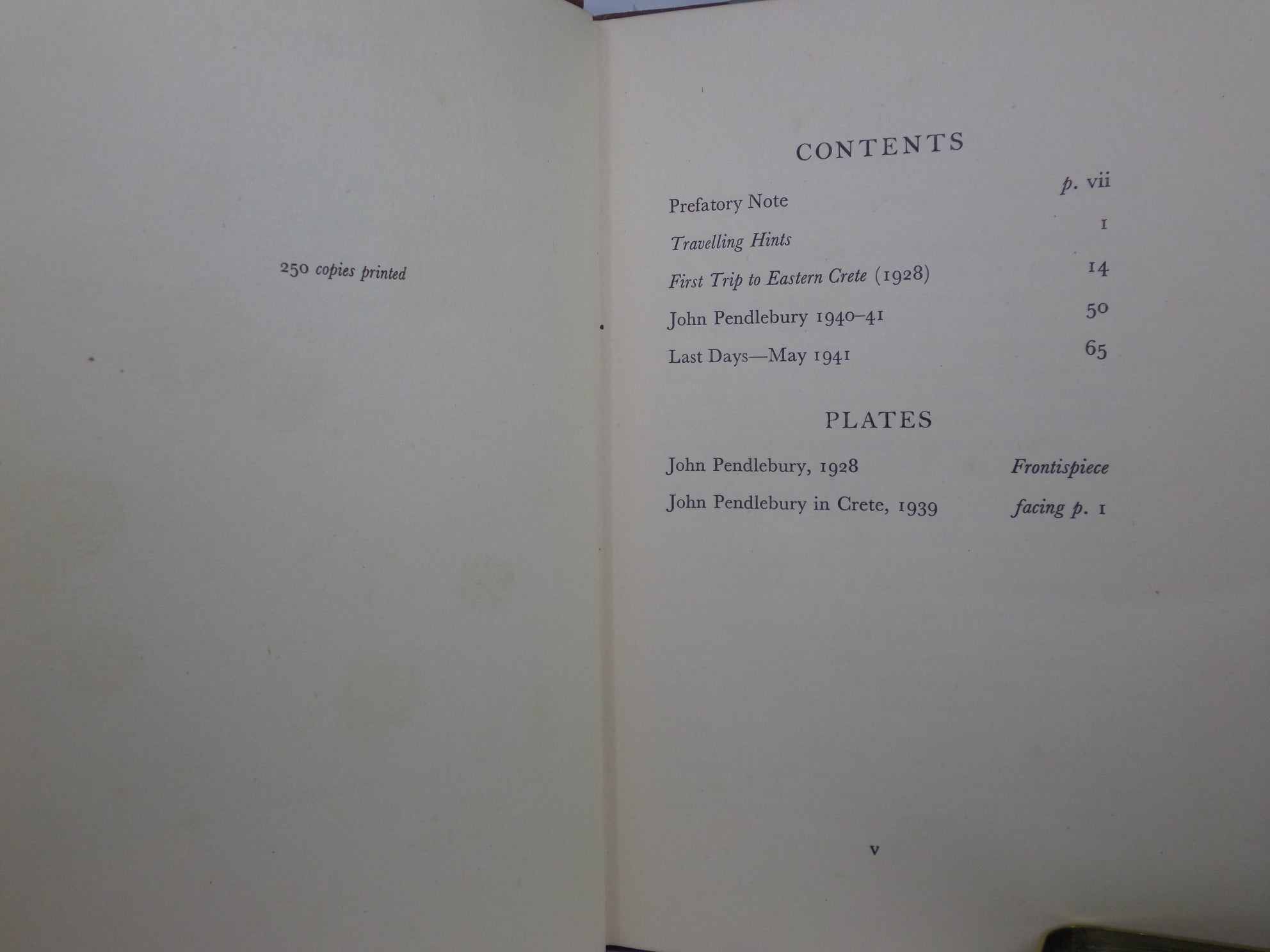 JOHN PENDLEBURY IN CRETE 1948 INSCRIBED FIRST EDITION