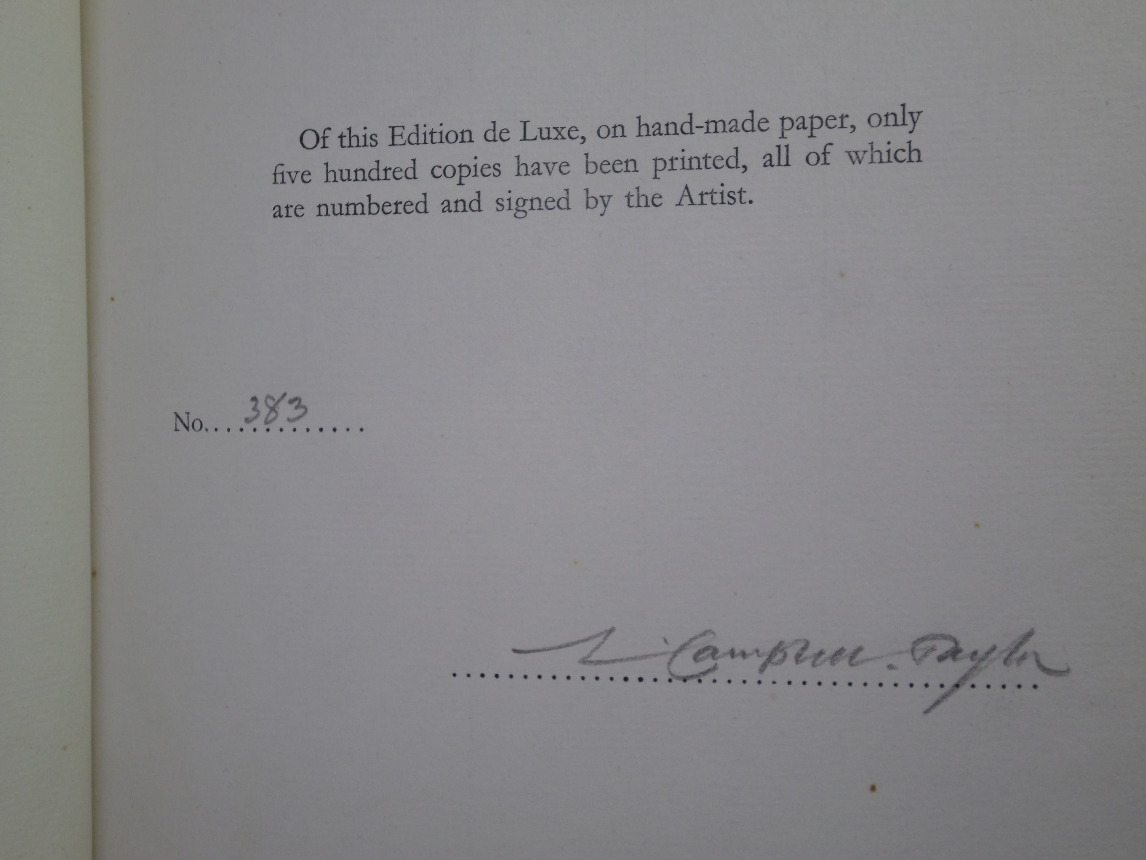 LEONARD CAMPBELL TAYLOR: HIS PLACE IN ART BY HERBERT FURST 1945 SIGNED EDITION