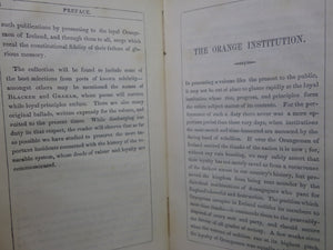 THE STANDARD ORANGE SONG BOOK: A COLLECTION OF LOYAL & CONSTITUTIONAL SONGS 1848 FIRST EDITION