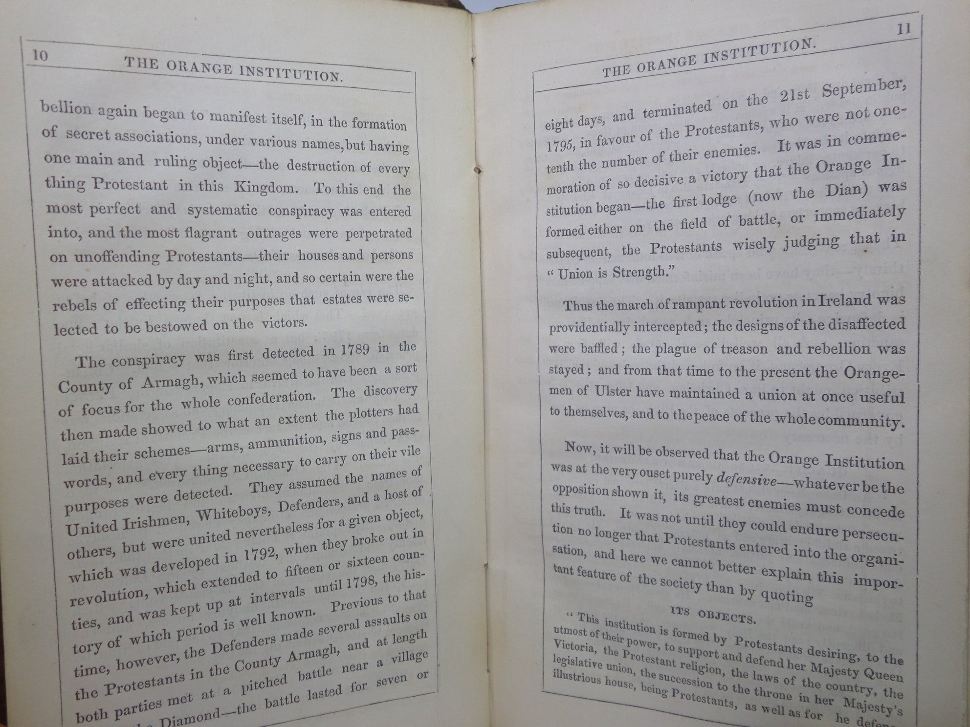 THE STANDARD ORANGE SONG BOOK: A COLLECTION OF LOYAL & CONSTITUTIONAL SONGS 1848 FIRST EDITION