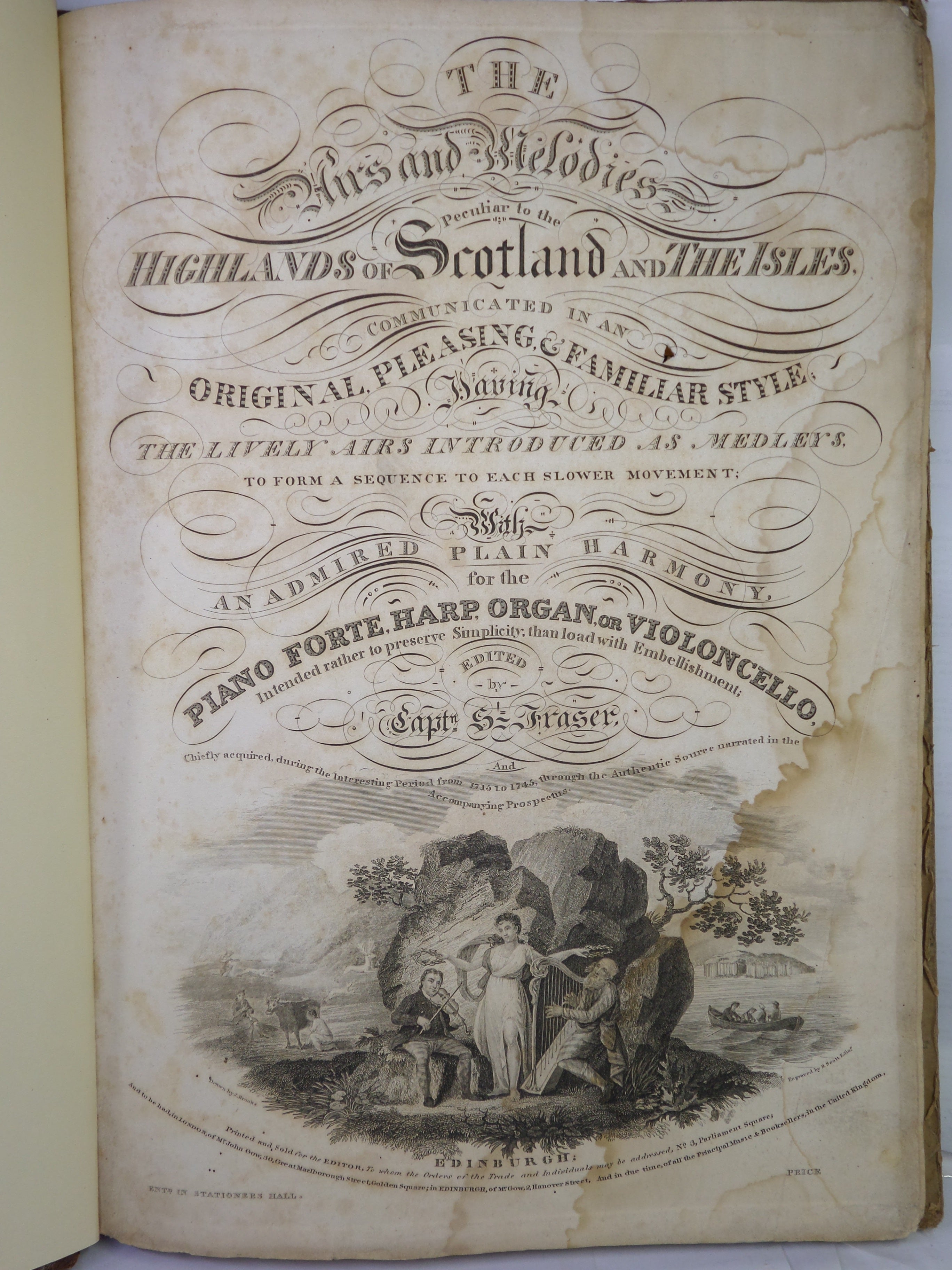 THE AIRS AND MELODIES PECULIAR TO THE HIGHLANDS OF SCOTLAND AND THE ISLES 1816 FIRST EDITION