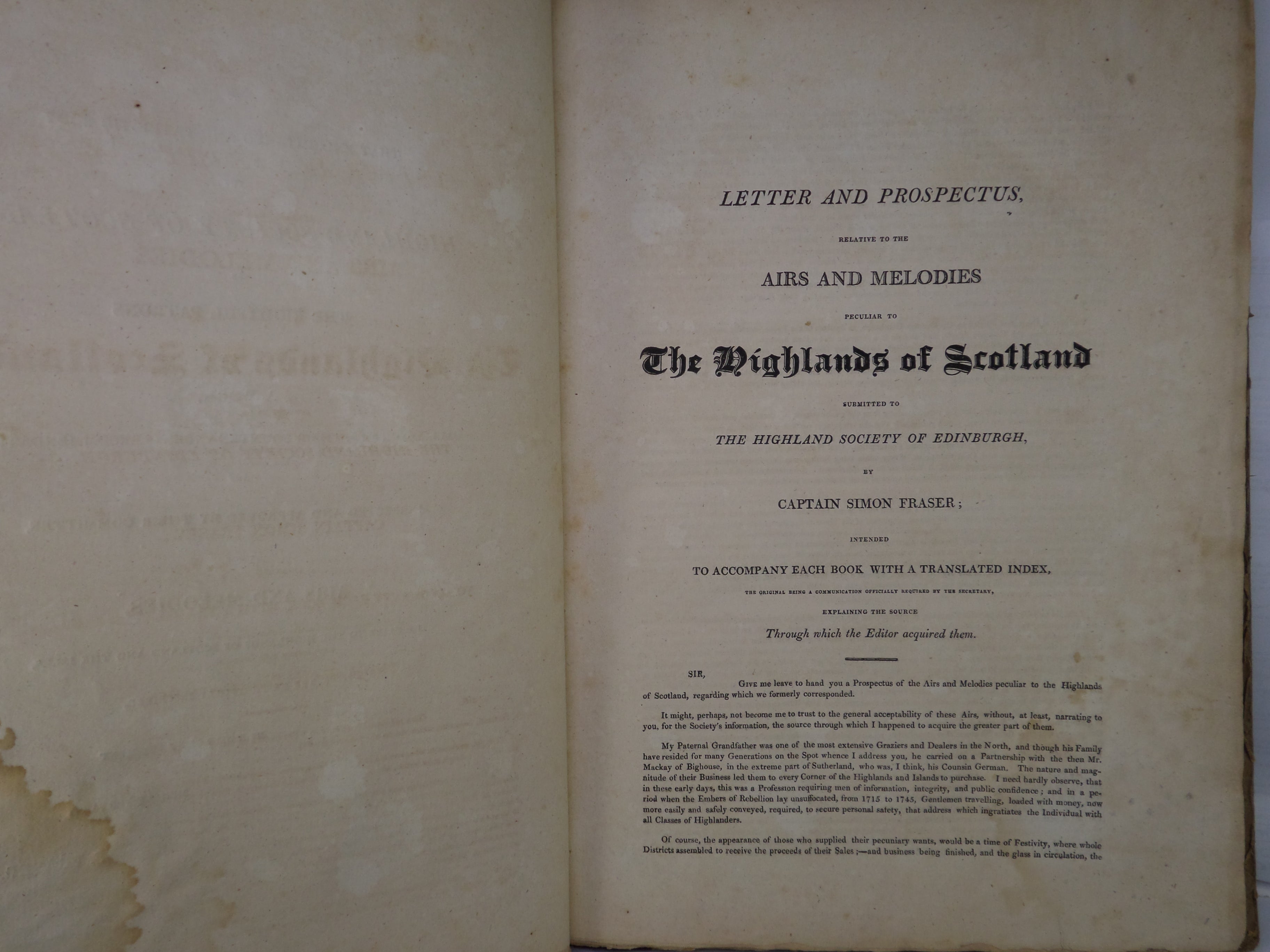 THE AIRS AND MELODIES PECULIAR TO THE HIGHLANDS OF SCOTLAND AND THE ISLES 1816 FIRST EDITION