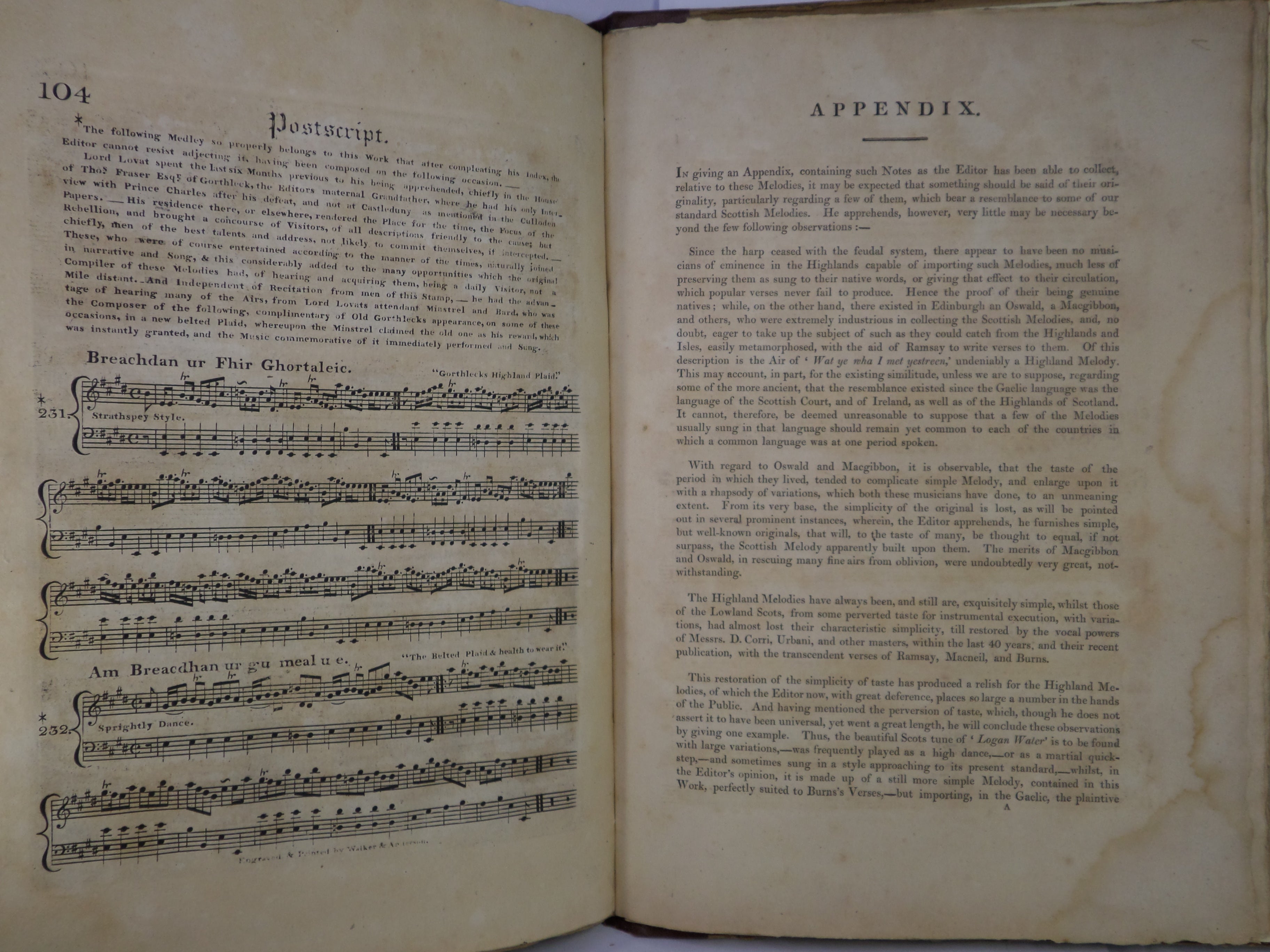 THE AIRS AND MELODIES PECULIAR TO THE HIGHLANDS OF SCOTLAND AND THE ISLES 1816 FIRST EDITION