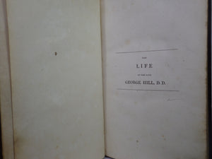 THE LIFE OF THE LATE GEORGE HILL BY GEORGE COOK 1820 LEATHER BINDING