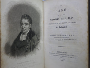 THE LIFE OF THE LATE GEORGE HILL BY GEORGE COOK 1820 LEATHER BINDING
