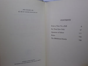 FOR YOUR EYES ONLY BY IAN FLEMING 1960 FIRST EDITION