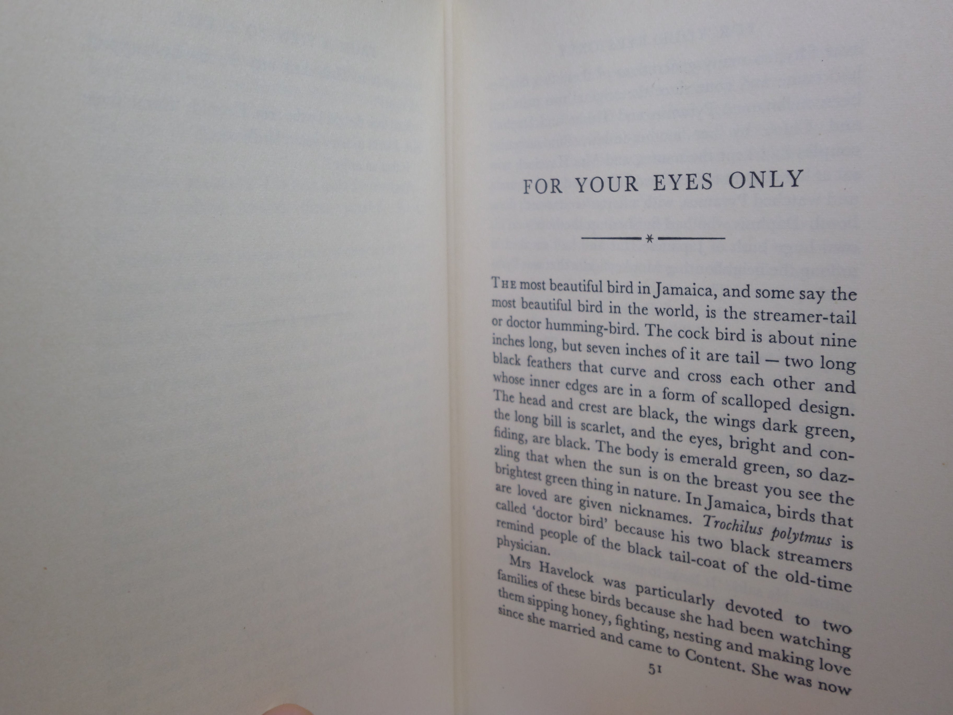 FOR YOUR EYES ONLY BY IAN FLEMING 1960 FIRST EDITION