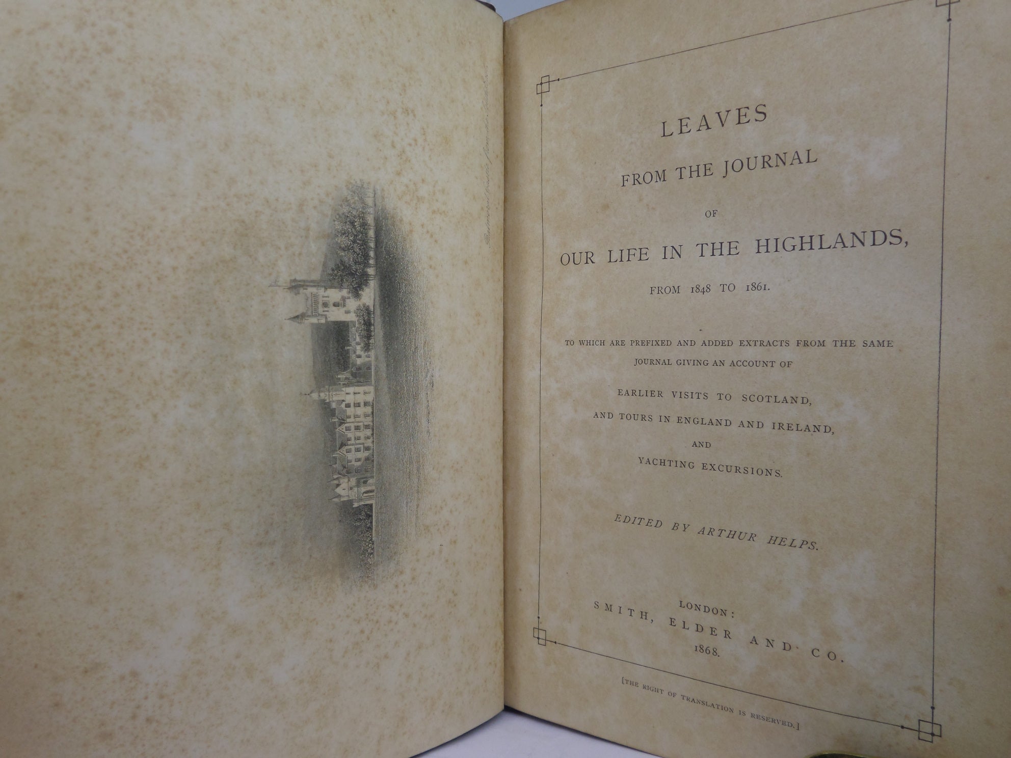 LEAVES FROM THE JOURNAL OF OUR LIFE IN THE HIGHLANDS BY QUEEN VICTORIA 1868 FIRST EDITION