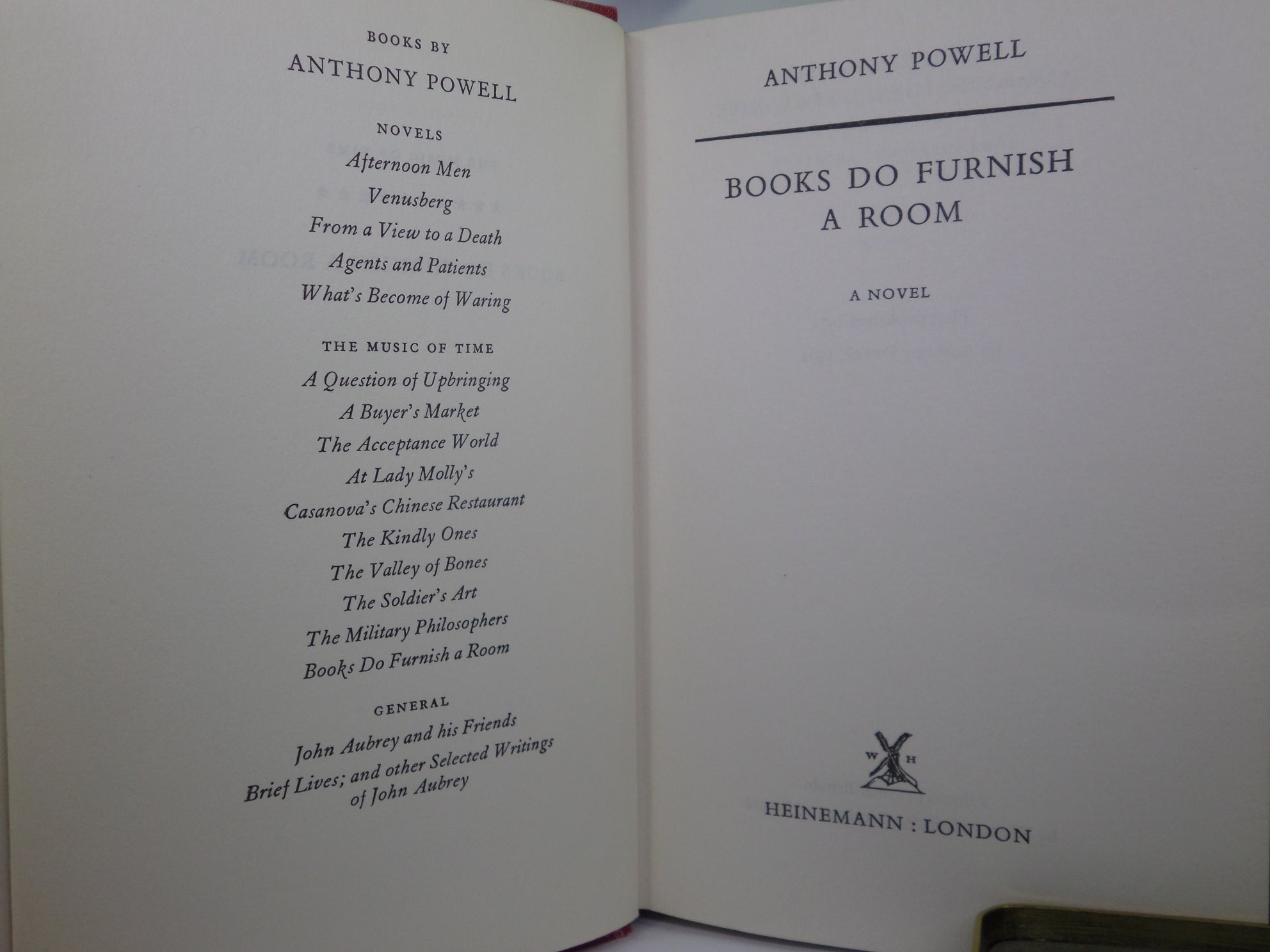 BOOKS DO FURNISH A ROOM BY ANTHONY POWELL 1971 FIRST EDITION