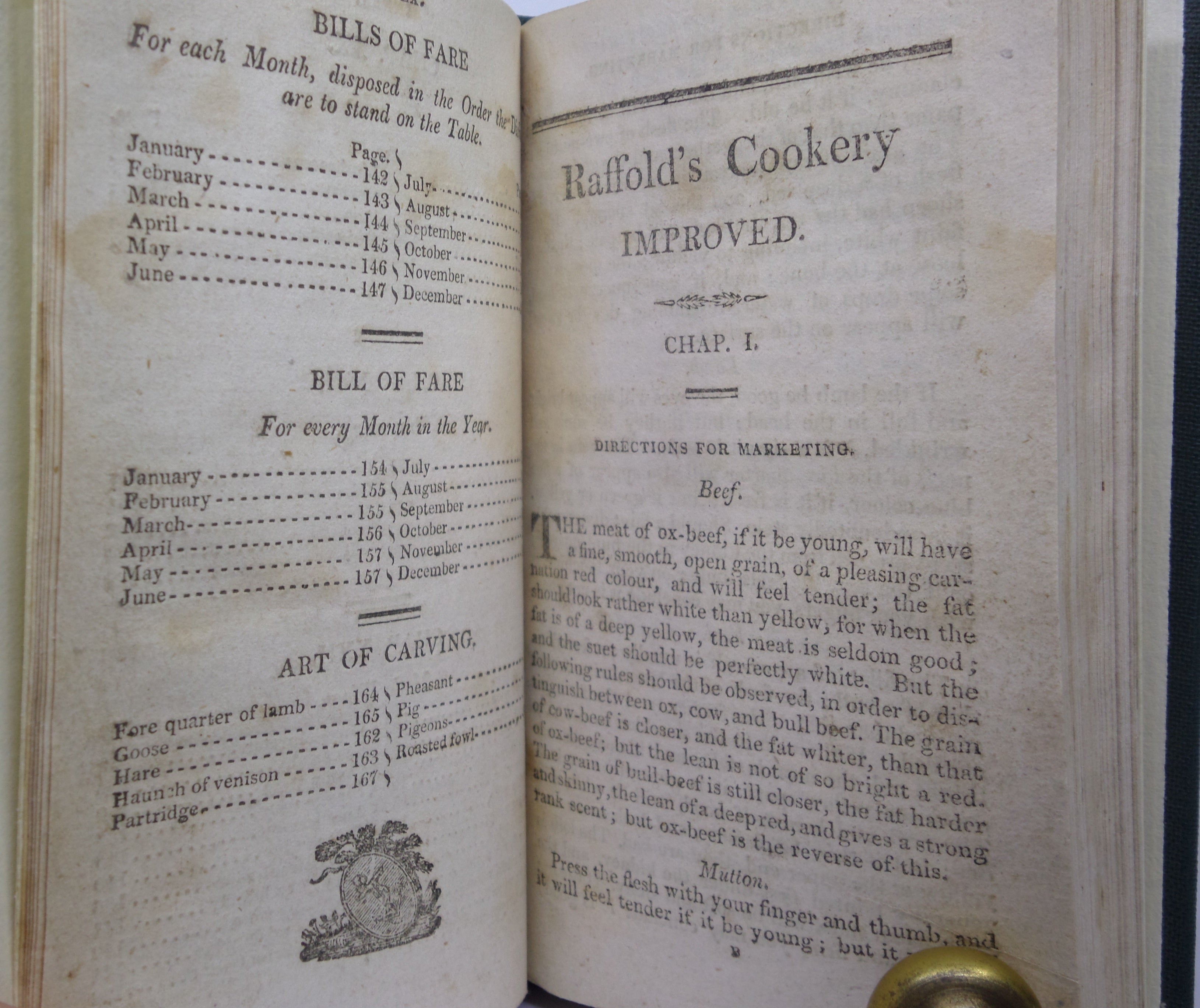 RAFFOLD'S COOKERY IMPROVED BEING A COMPLETE FAMILY COOK HOUSEKEEPER'S ASSISTANT