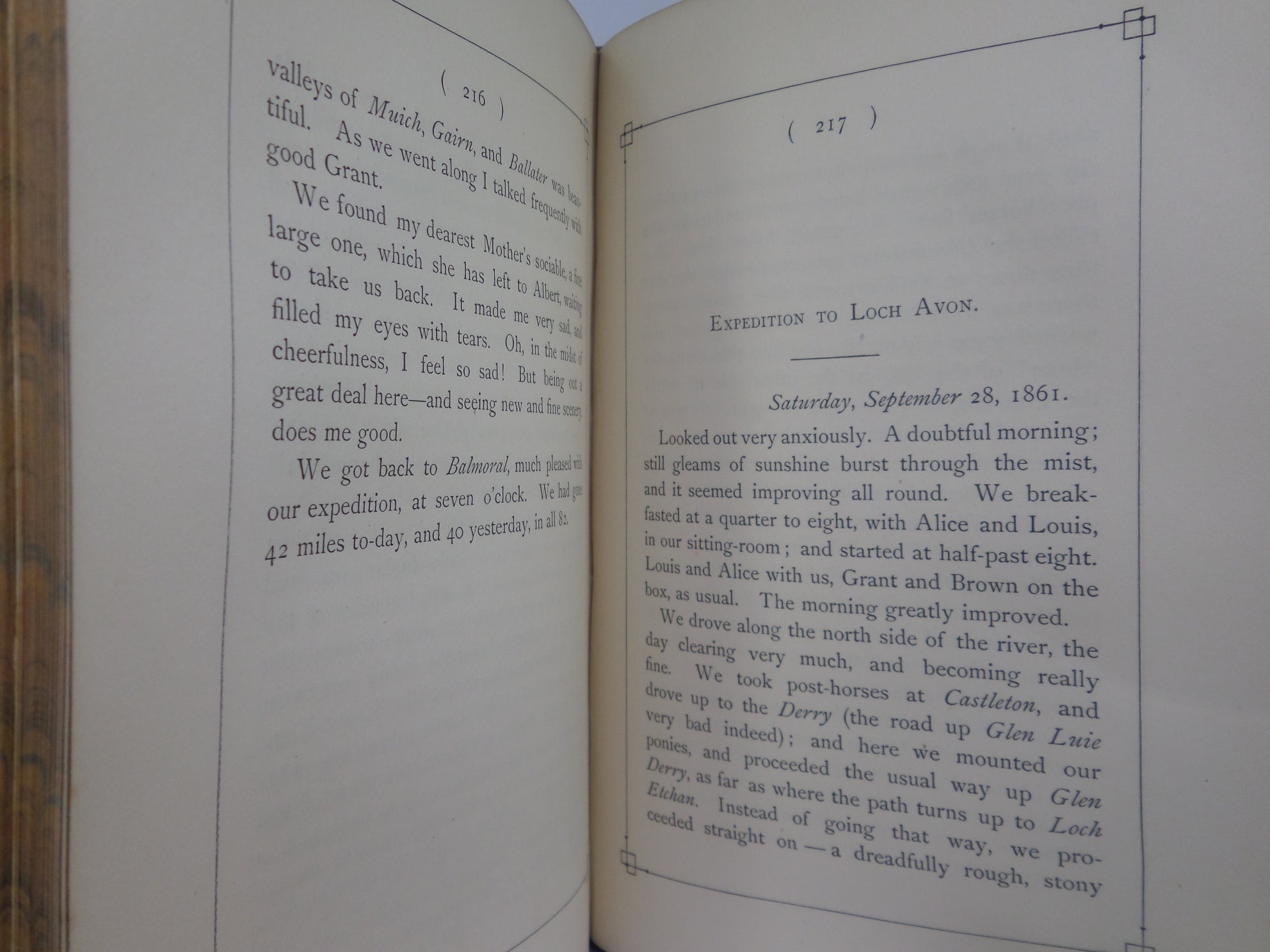 LEAVES FROM THE JOURNAL OF OUR LIFE IN THE HIGHLANDS BY QUEEN VICTORIA 1868 FIRST EDITION