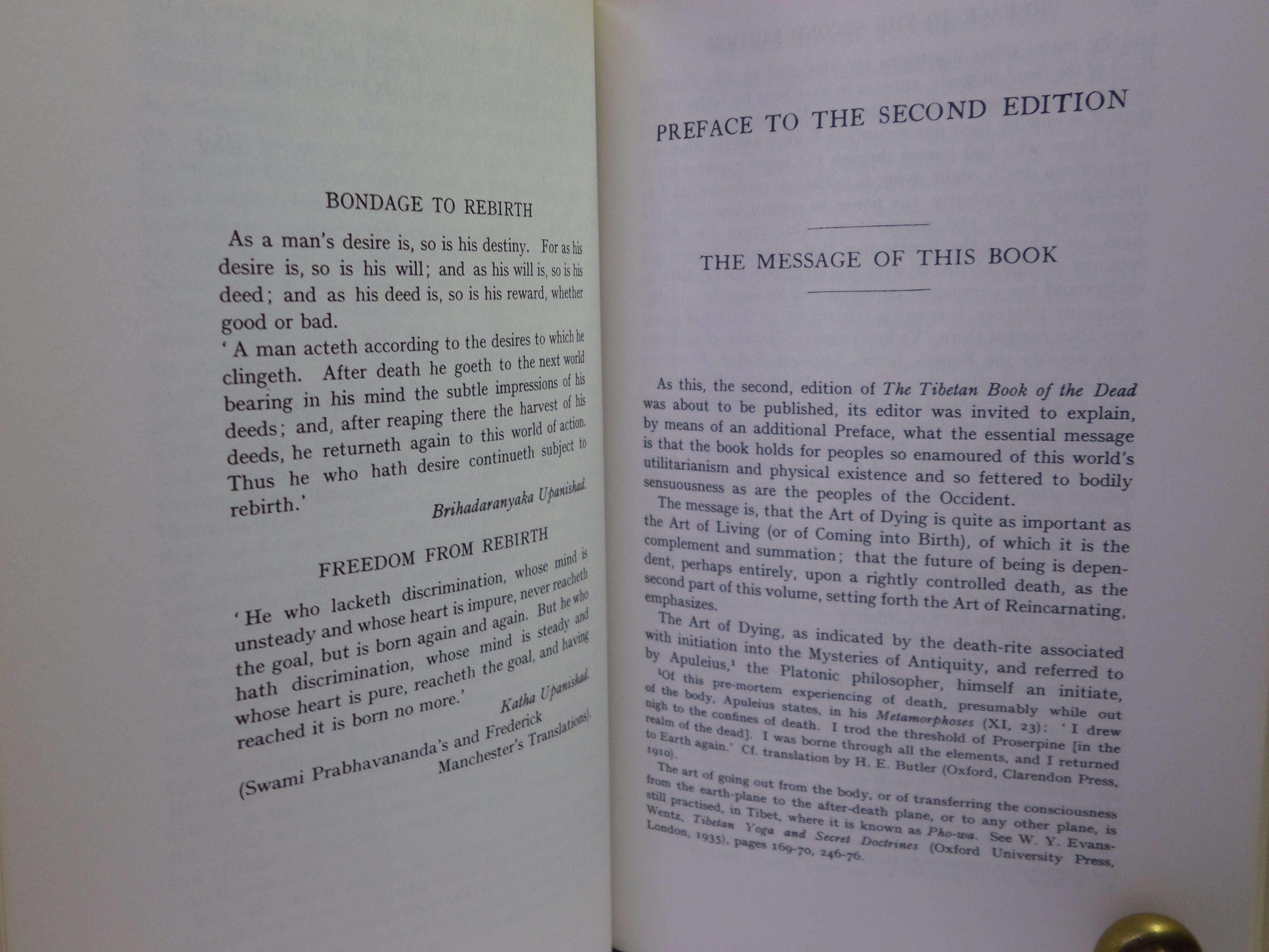 THE TIBETAN BOOK OF THE DEAD BY W. Y. EVANS-WENTZ 1974 HARDCOVER