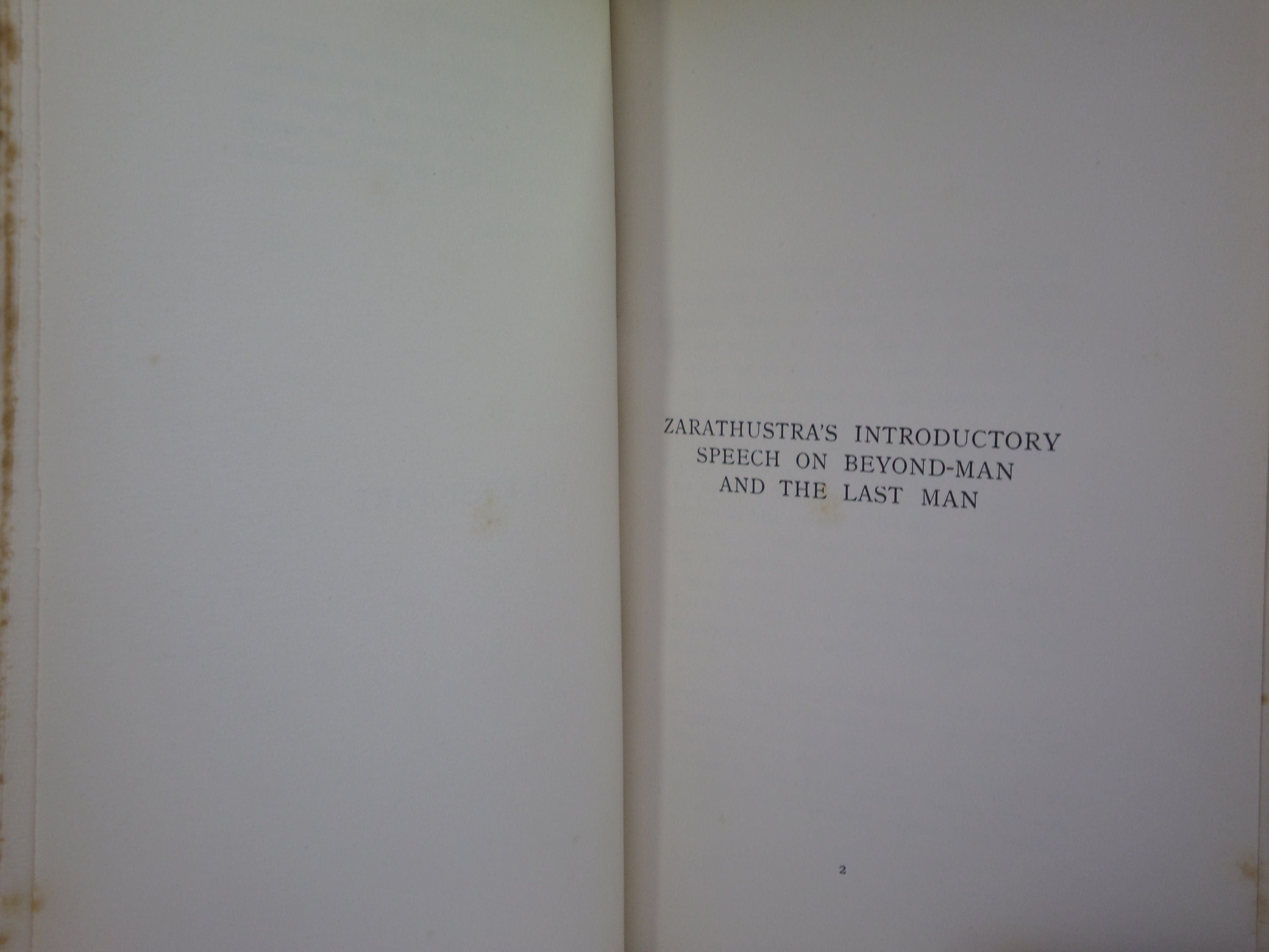 THUS SPAKE ZARATHUSTRA BY FRIEDRICH NIETZSCHE 1908