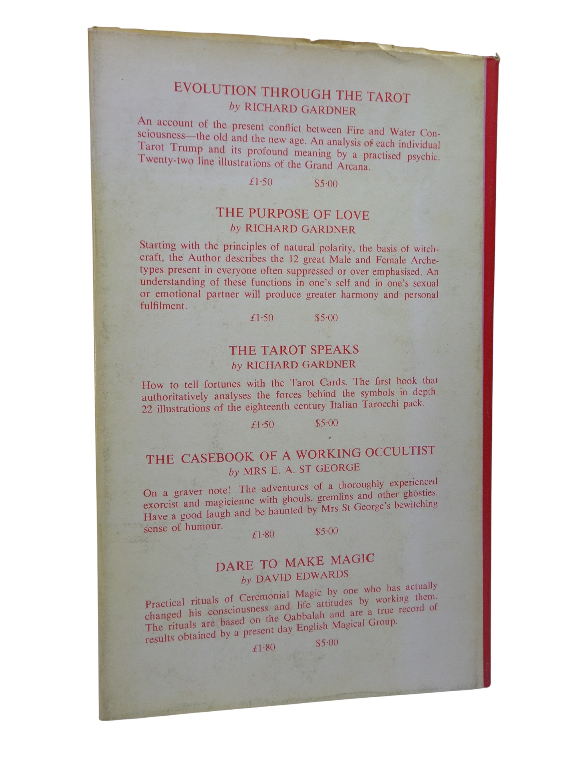 THE DEVIL'S PRAYERBOOK BY A WITCH [D.I. ELIZABETH ANN ST. GEORGE] 1974 FIRST ED.