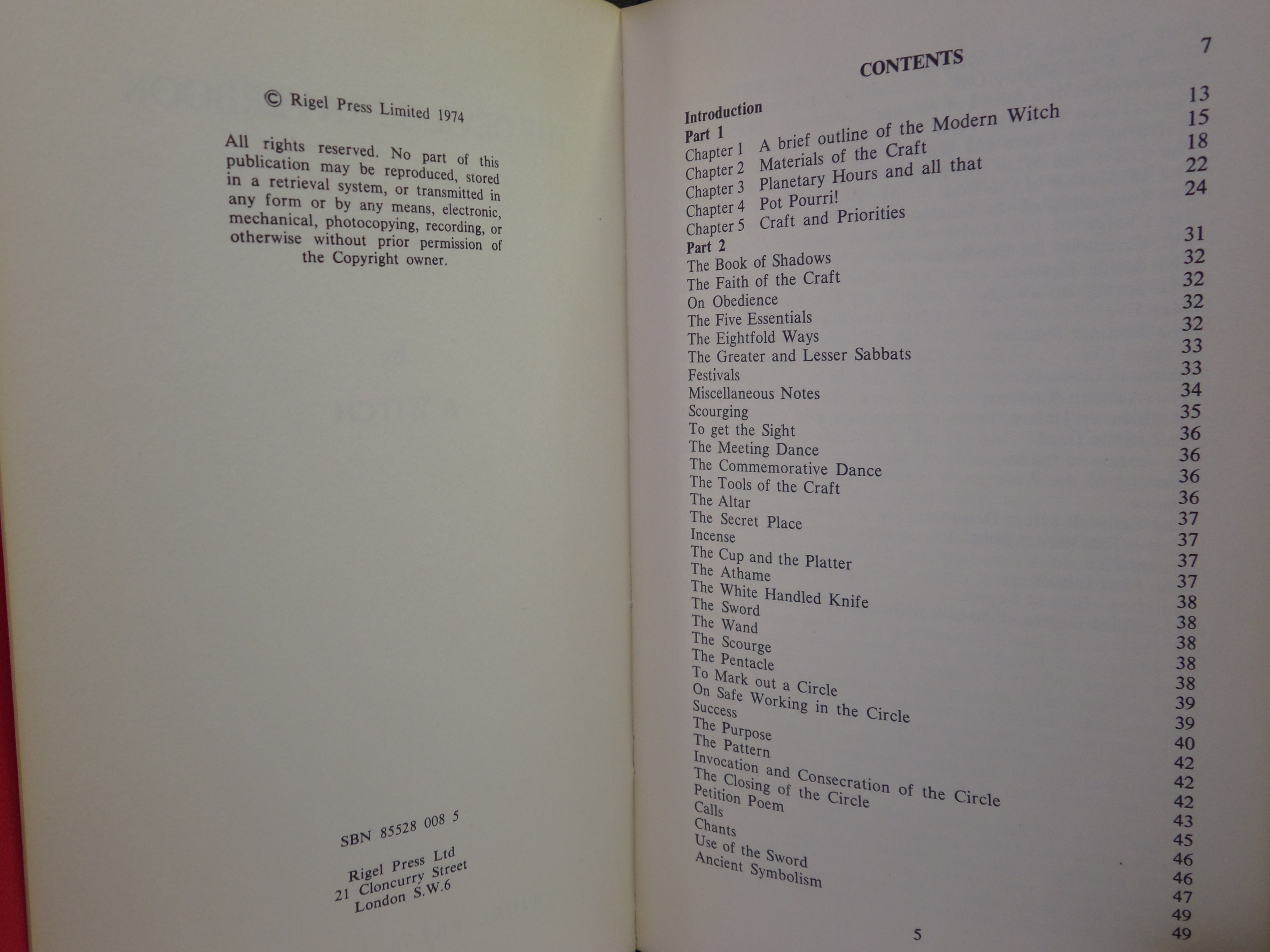 THE DEVIL'S PRAYERBOOK BY A WITCH [D.I. ELIZABETH ANN ST. GEORGE] 1974 FIRST ED.