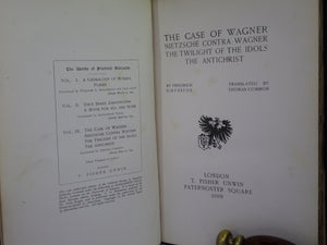 CASE OF WAGNER; NIETZSCHE CONTRA WAGNER; TWILIGHT OF THE IDOLS; ANTICHRIST 1899 FRIEDRICH NIETZSCHE