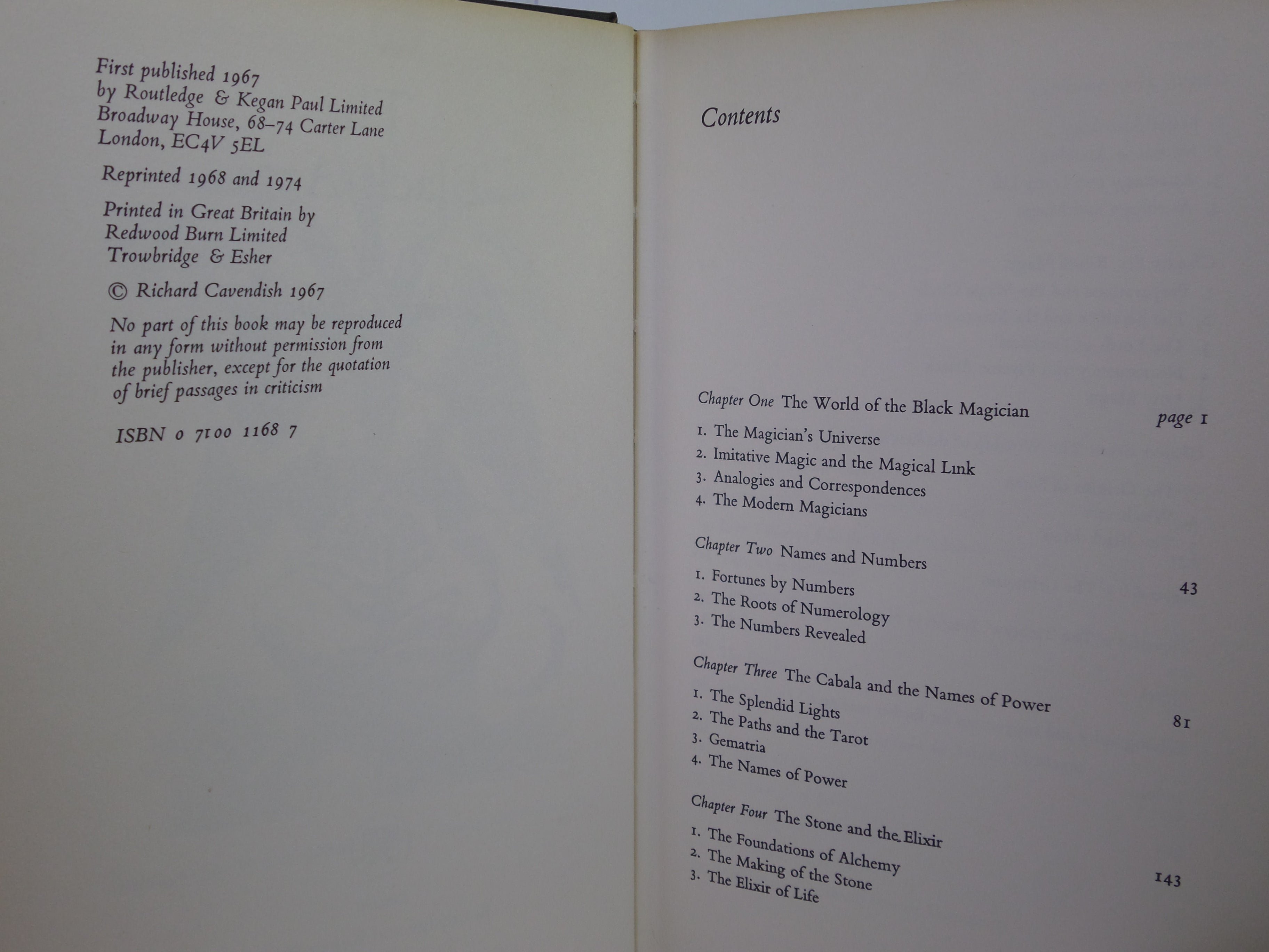 THE BLACK ARTS BY RICHARD CAVENDISH 1974