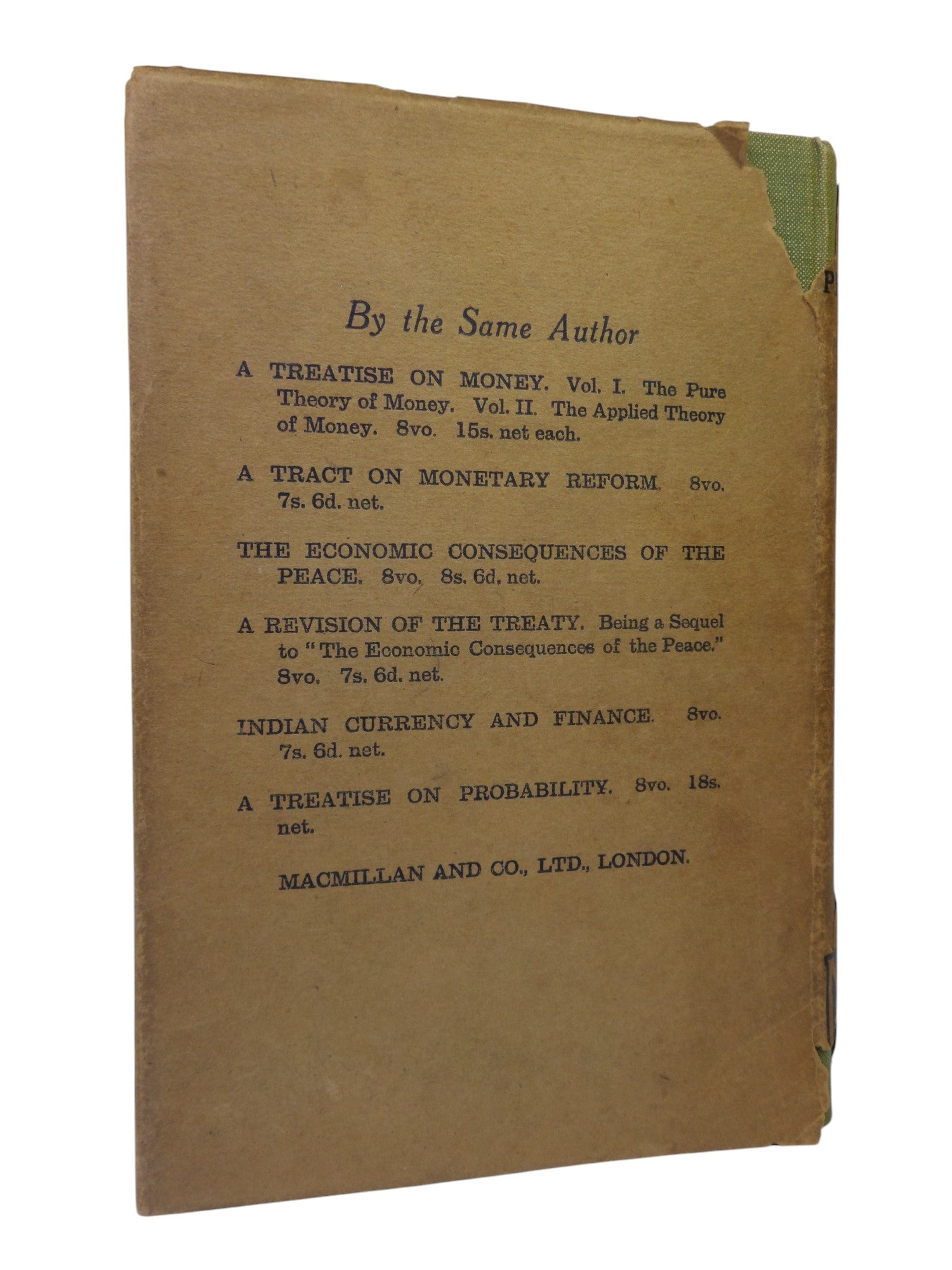 ESSAYS IN PERSUASION BY JOHN MAYNARD KEYNES 1931 FIRST EDITION