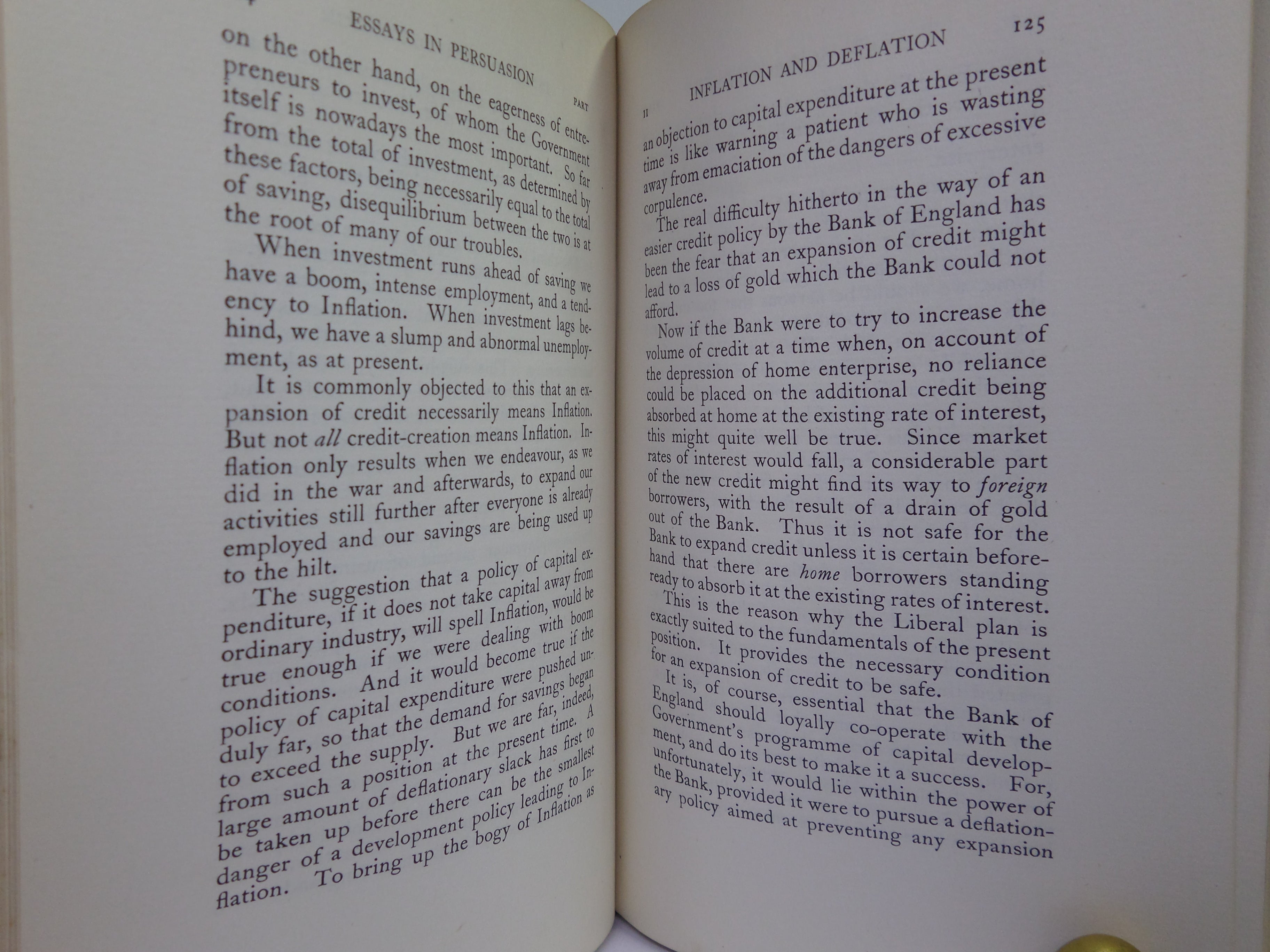 ESSAYS IN PERSUASION BY JOHN MAYNARD KEYNES 1931 FIRST EDITION