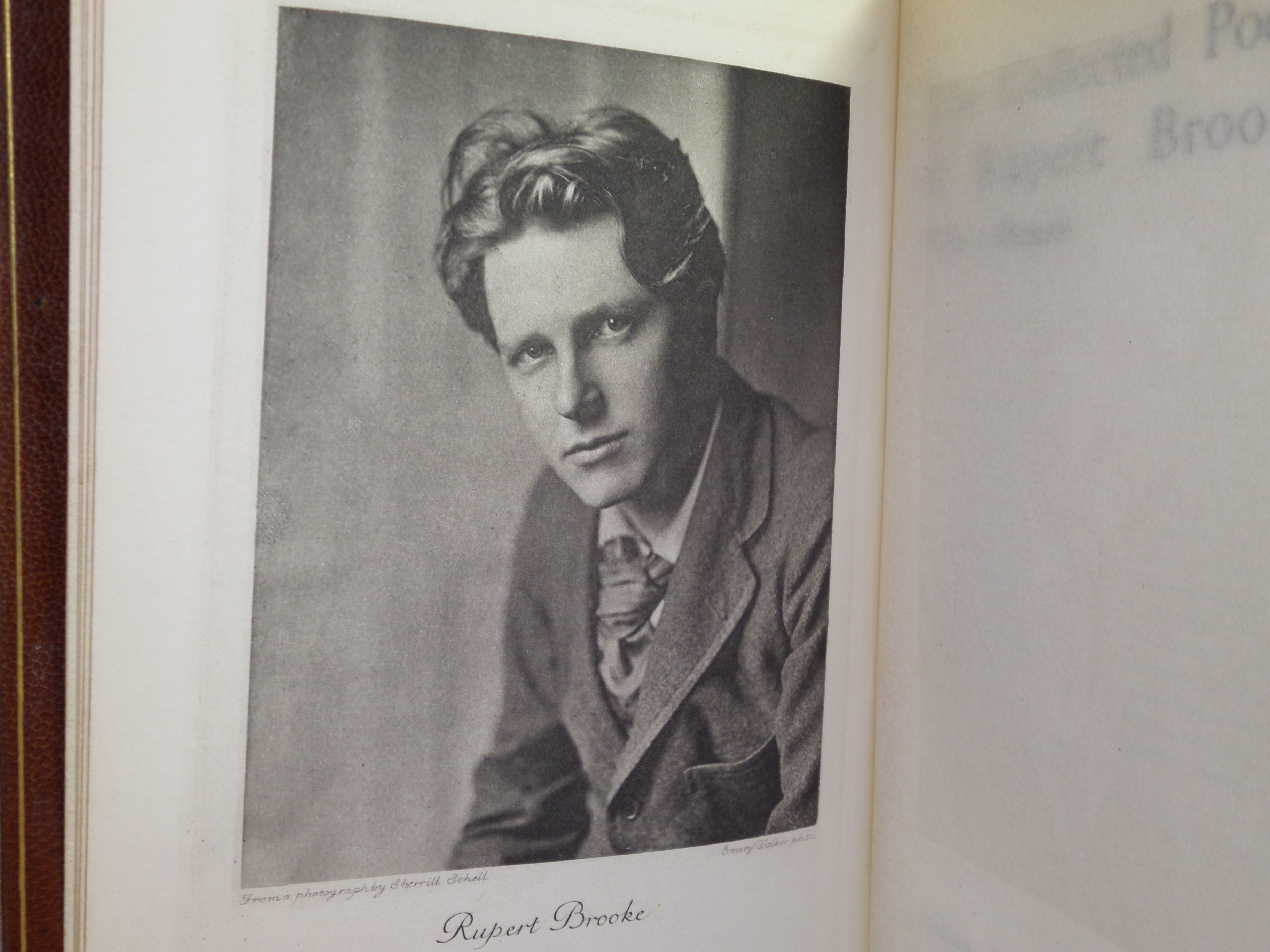 THE COLLECTED POEMS OF RUPERT BROOKE 1925 FINE BINDING BY MUDIE