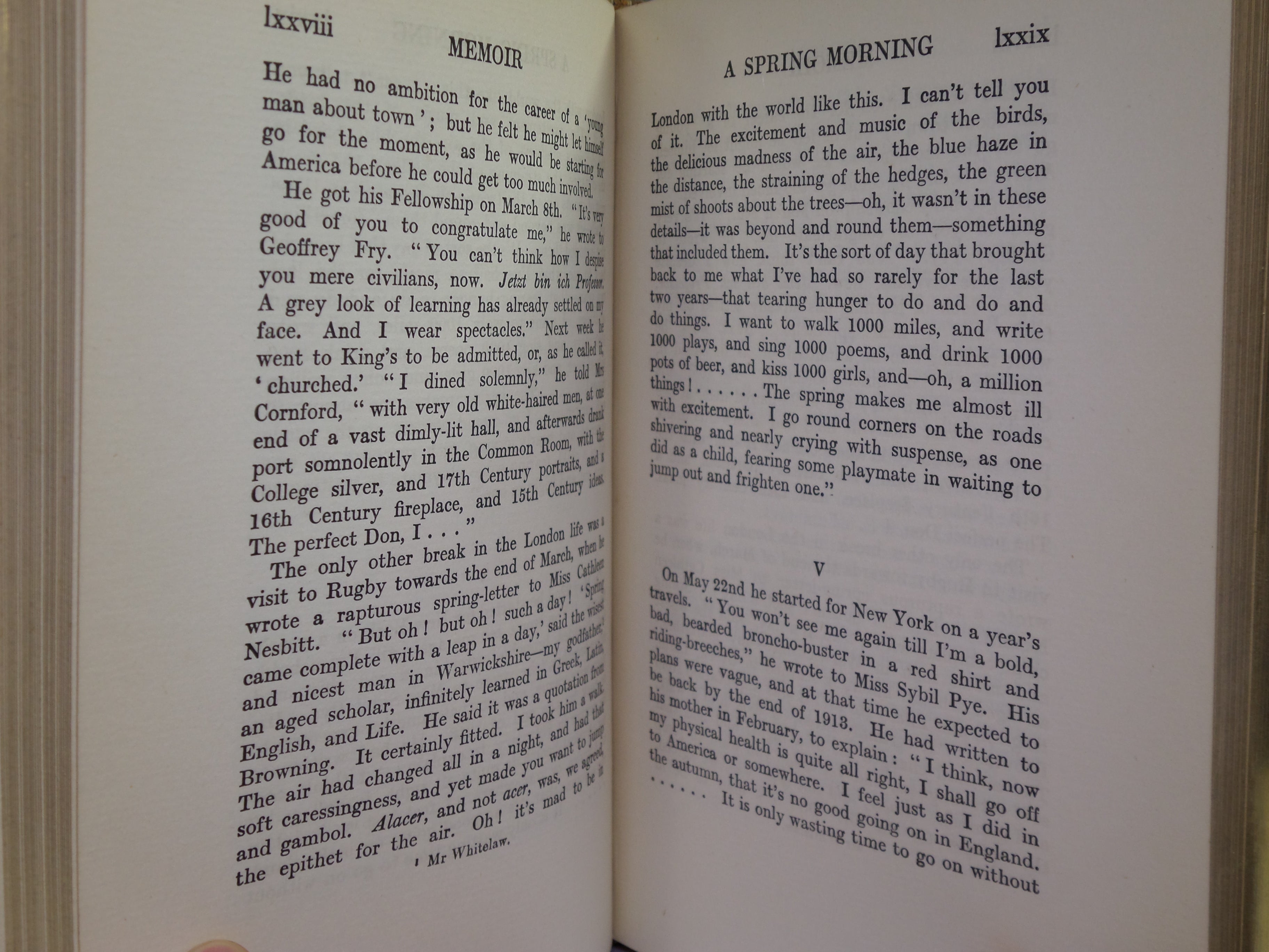 THE COLLECTED POEMS OF RUPERT BROOKE 1925 FINE BINDING BY MUDIE