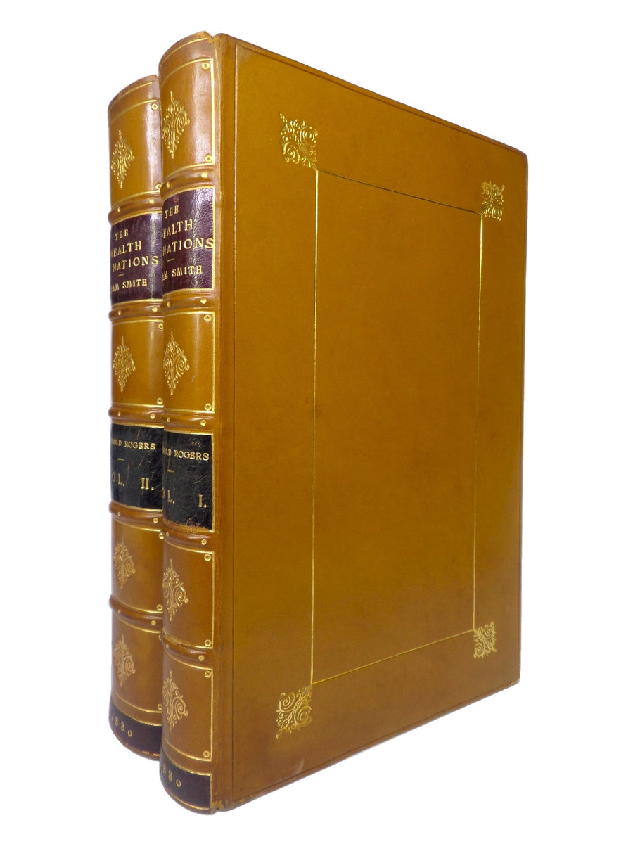 THE WEALTH OF NATIONS BY ADAM SMITH 1880 IN TWO VOLUMES BOUND BY BAYNT ...