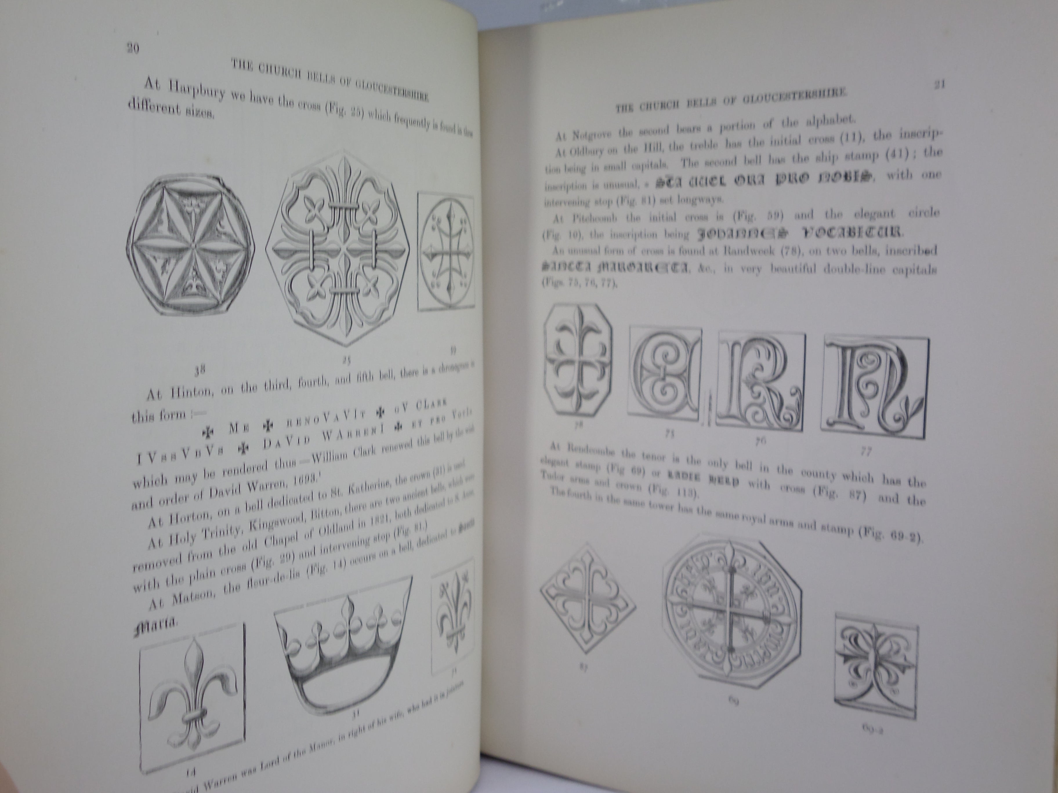 THE CHURCH BELLS OF GLOUCESTERSHIRE BY H.T. ELLACOMBE 1881 LEATHER BINDING