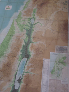 TOPOGRAPHICAL AND PHYSICAL MAP OF PALESTINE BY JOHN BARTHOLOMEW C.1900