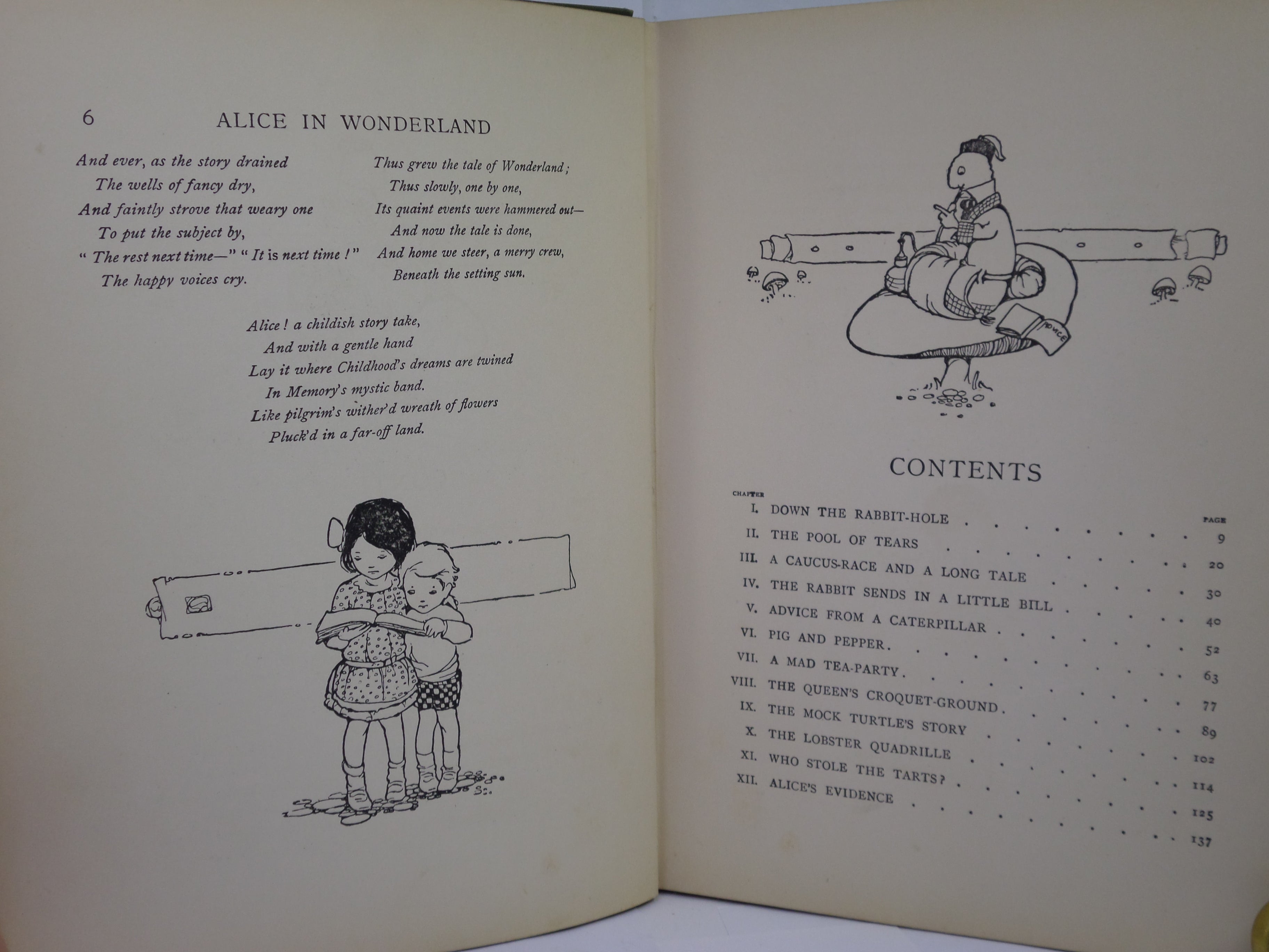 ALICE IN WONDERLAND BY LEWIS CARROLL, ILLUSTRATED BY MABEL LUCIE ATWELL CA.1910