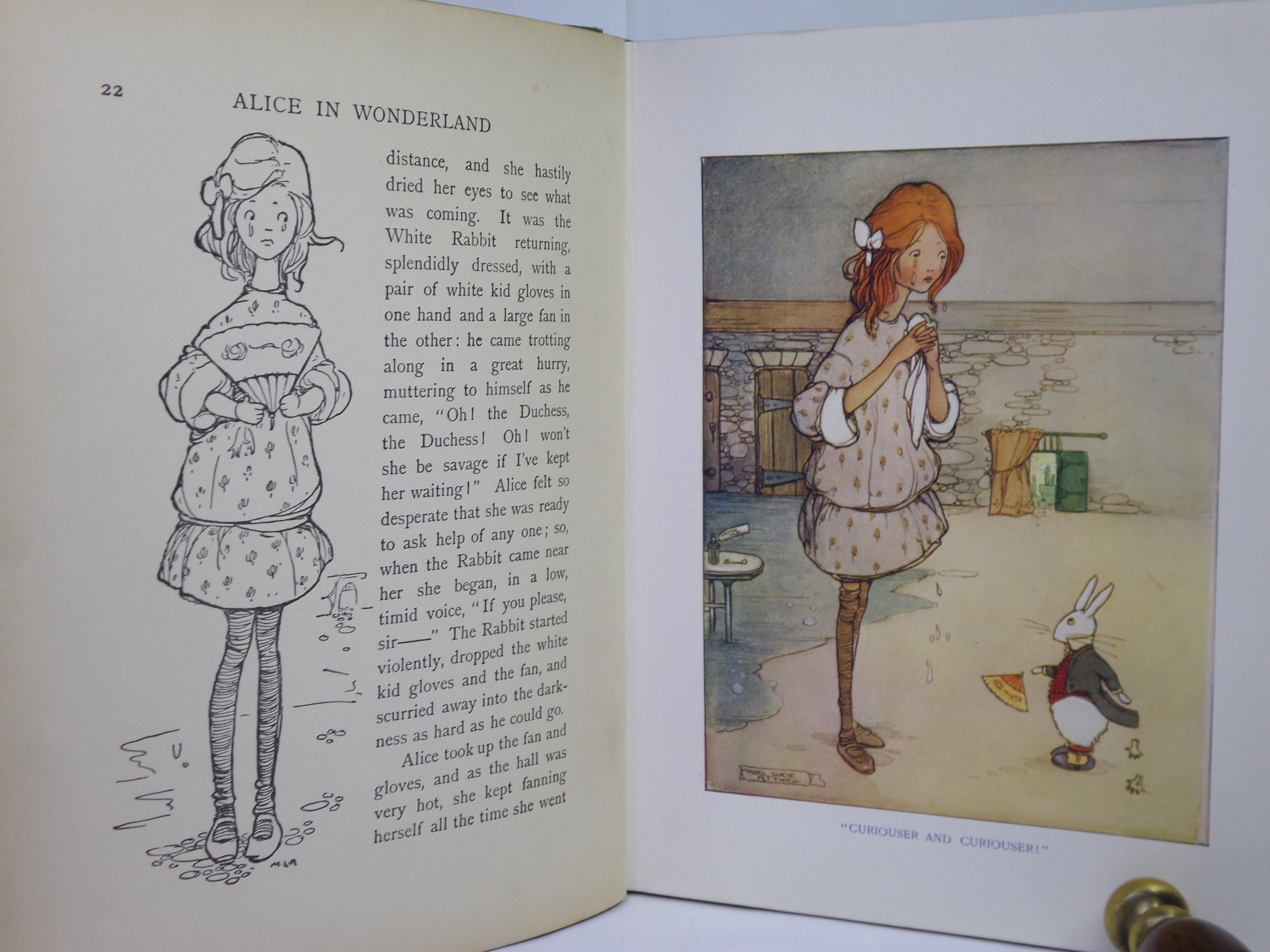 ALICE IN WONDERLAND BY LEWIS CARROLL, ILLUSTRATED BY MABEL LUCIE ATWELL CA.1910