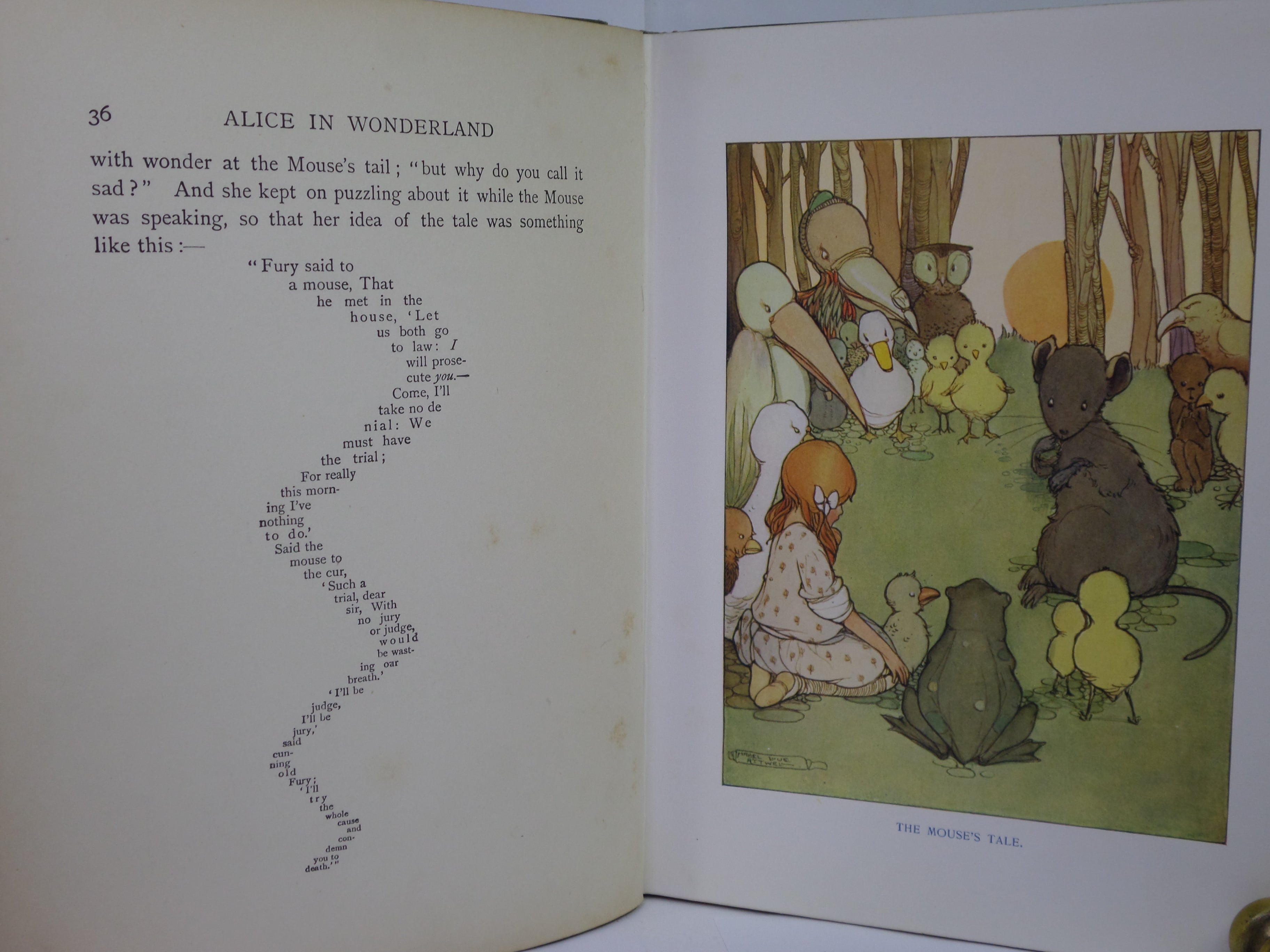 ALICE IN WONDERLAND BY LEWIS CARROLL, ILLUSTRATED BY MABEL LUCIE ATWELL CA.1910