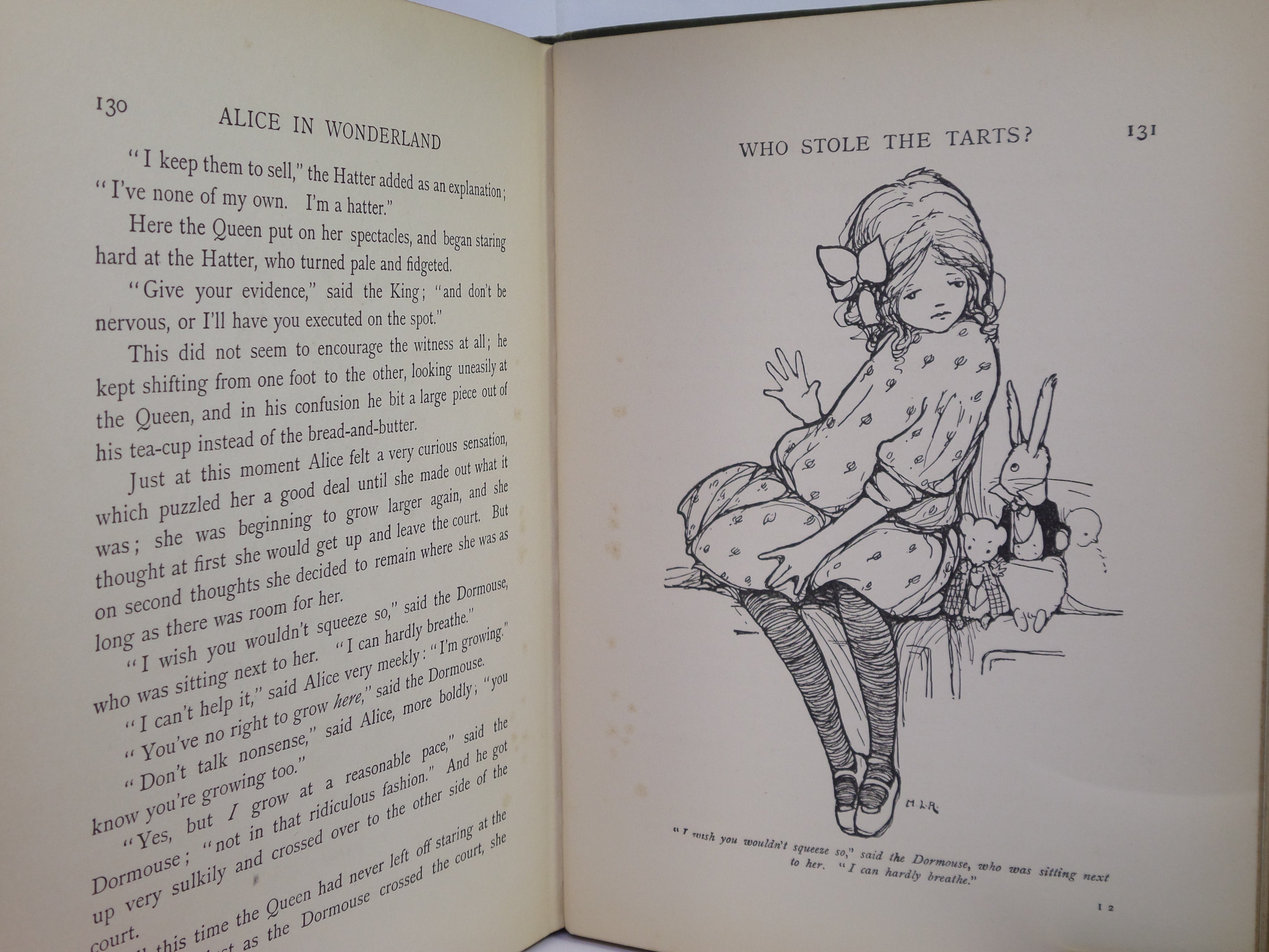 ALICE IN WONDERLAND BY LEWIS CARROLL, ILLUSTRATED BY MABEL LUCIE ATWELL CA.1910