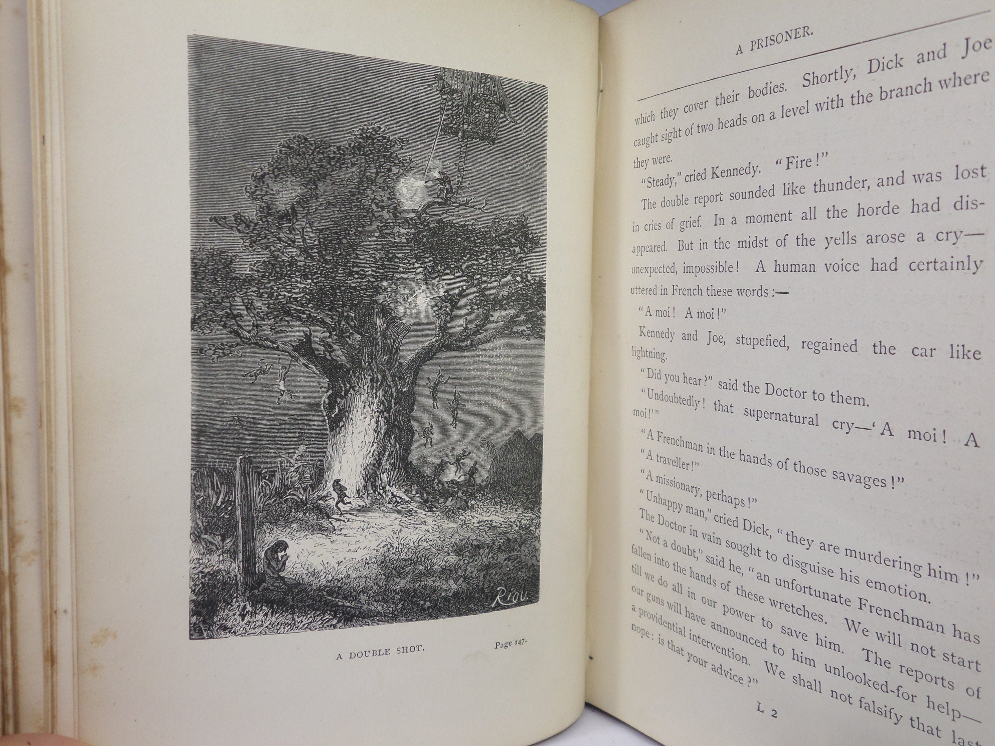 FIVE WEEKS IN A BALLOON BY JULES VERNE 1887 SIXTH EDITION