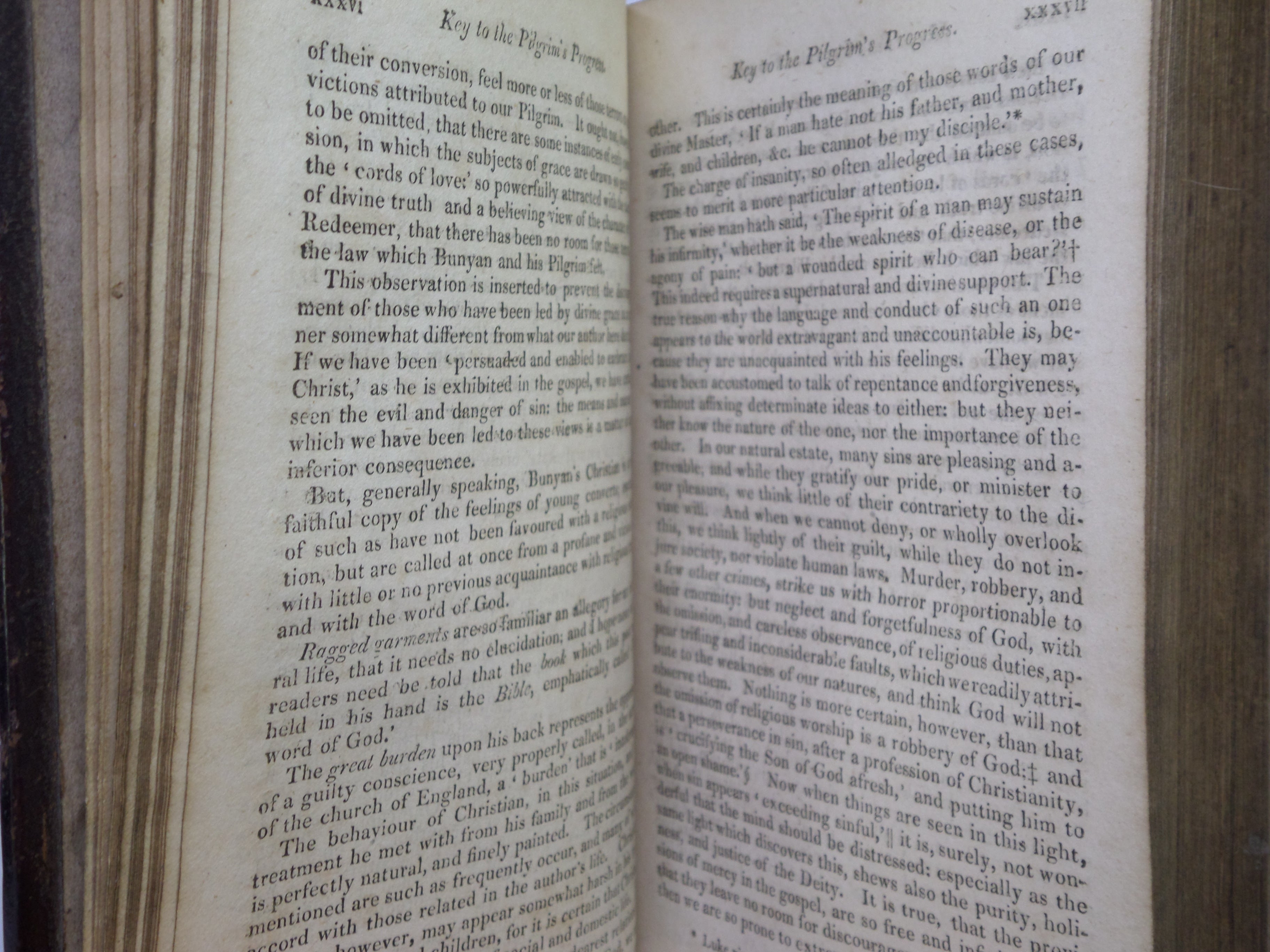 THE PILGRIM'S PROGRESS BY JOHN BUNYAN 1815 LEATHER BINDING